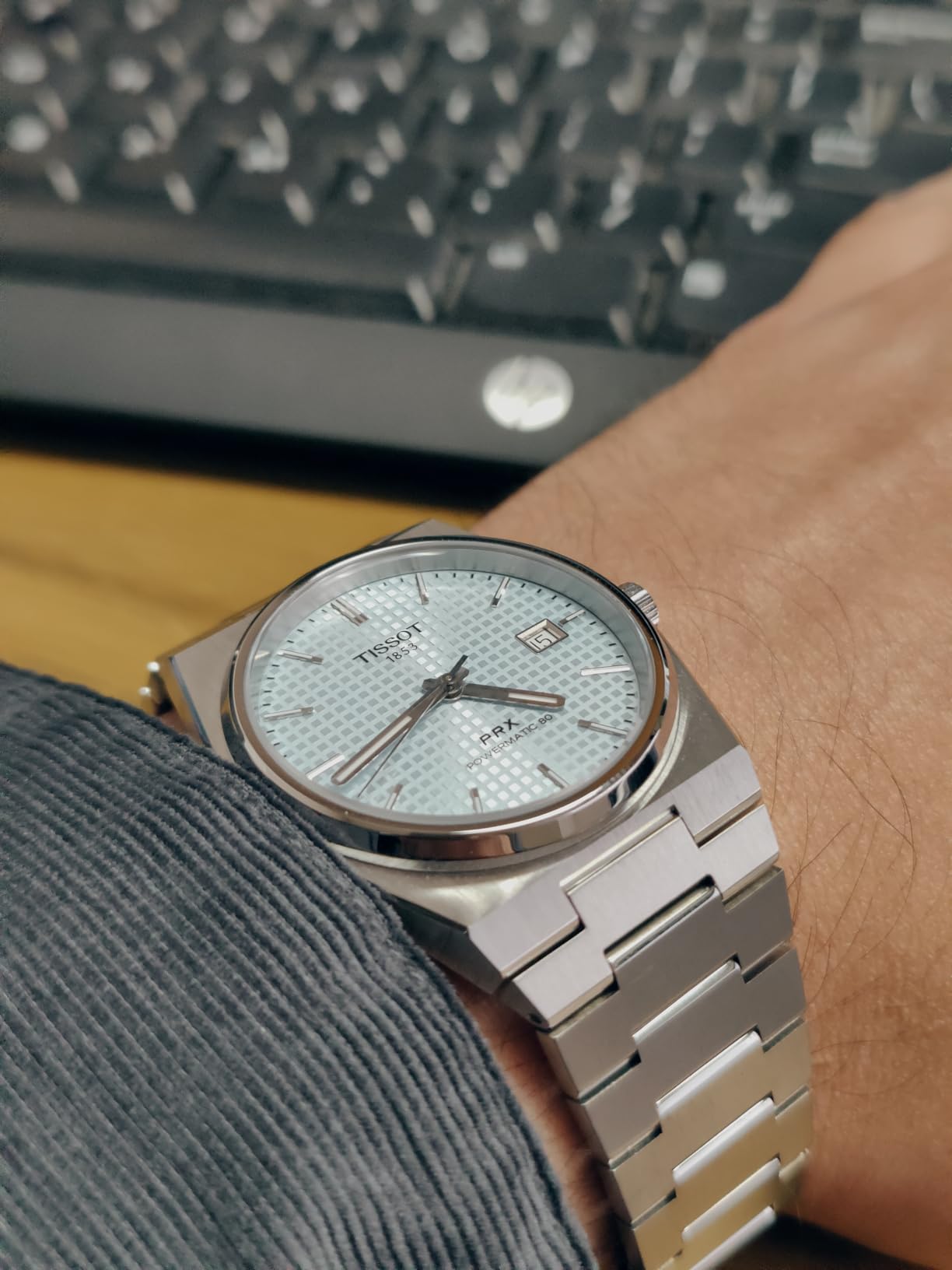 Tissot PRX Powermatic 80 316L Stainless Steel Swiss Automatic Watch - Ice Blue Dial customer photo 2