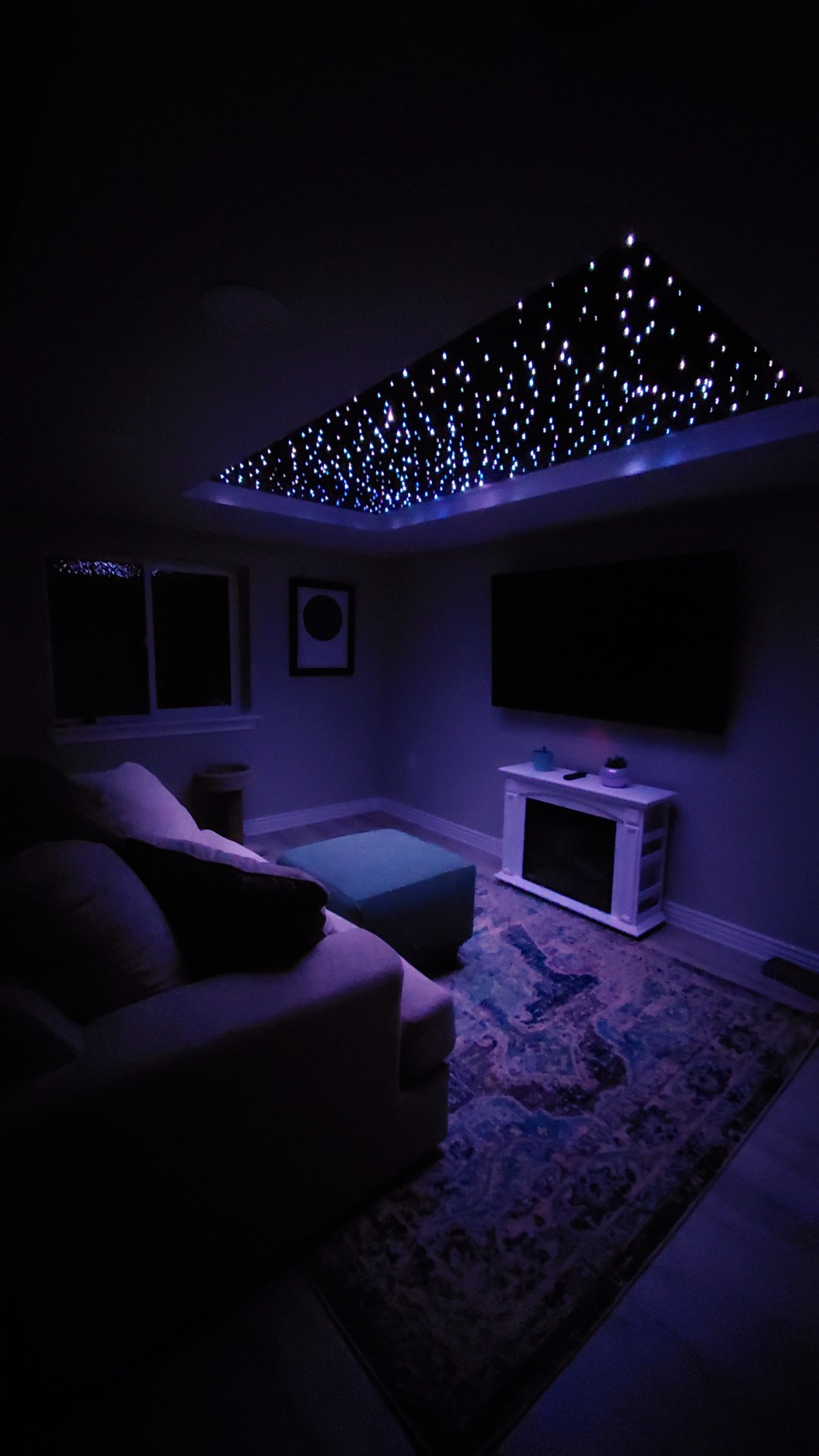 AMKI High Brightness Dual Color 32W Twinkle 1800pcs 0.03in 16.4ft Fiber Optic Starlight Headliner Kits RGBW Sound Activated APP/Remote Control for Movie Theater Home Ceiling Decor customer photo 1