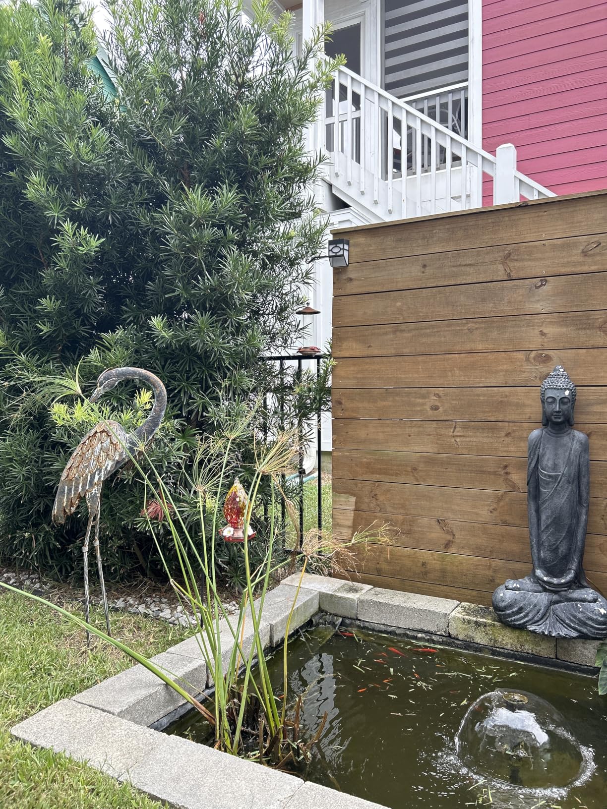 Kircust Metal Crane Statues - Set of 2 Bronze Heron Sculptures for Garden, Patio, or Yard Decor - 27.56