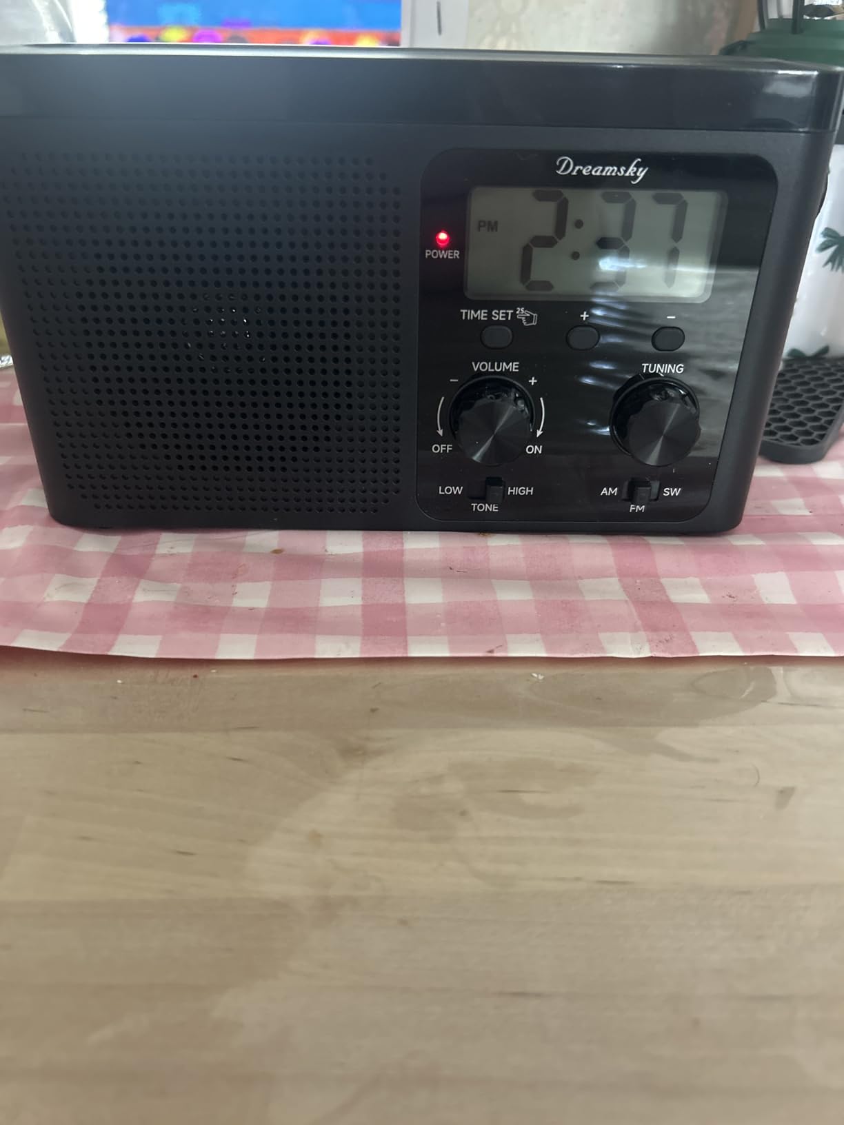 DreamSky AM FM Radio Portable - Shortwave Radio Battery Powered or Plug in Wall for Home Outdoor, Strong Reception, Large Dial Easy to Use, Digital Time Display, Transistor Antenna customer photo 1