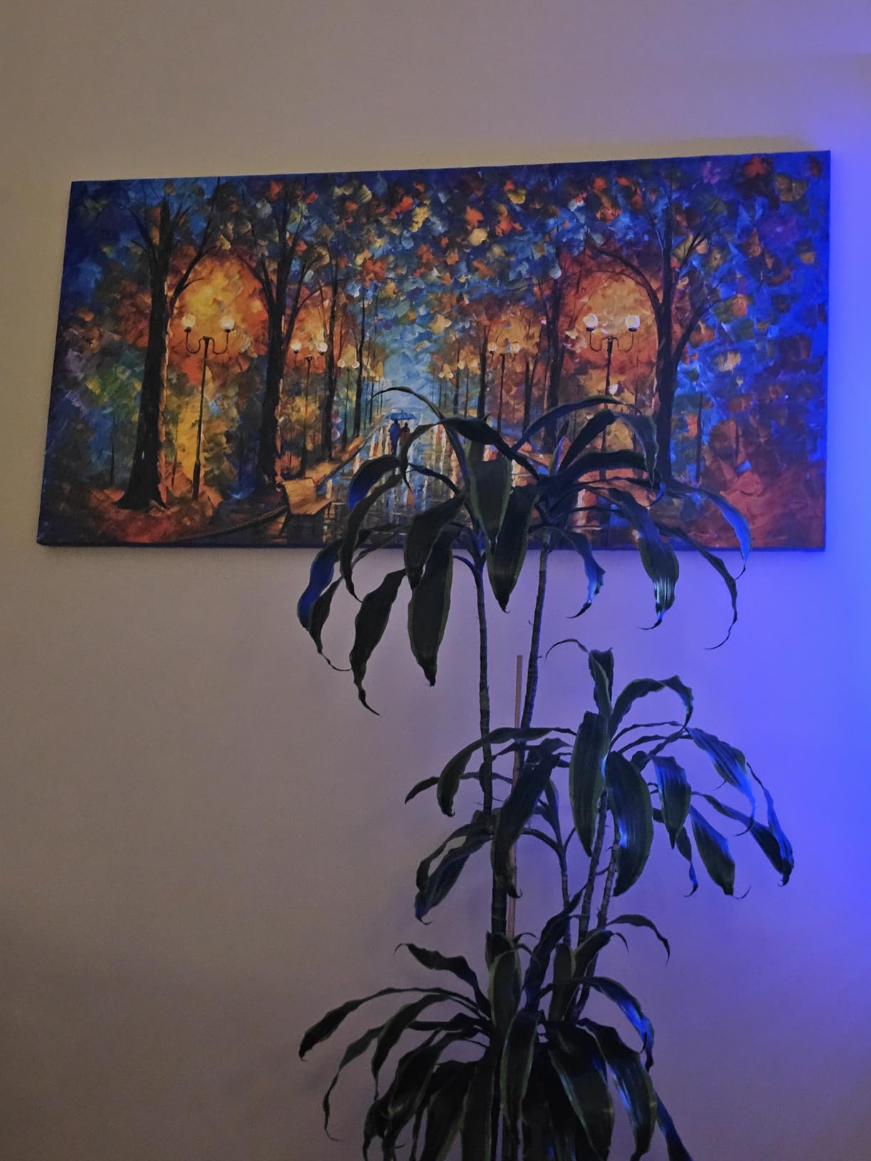 Tyed art- 60x30inch Large Wall Art Decor,Bedroom Office Wall Decor,Wall Art for Living Room, Hand painted Wall Art Oil Paintings Landscape Trees ,Modern Textured Wall Art, Colorful Abstract Artwork Picture, Modern canvas Wall Art customer photo 1