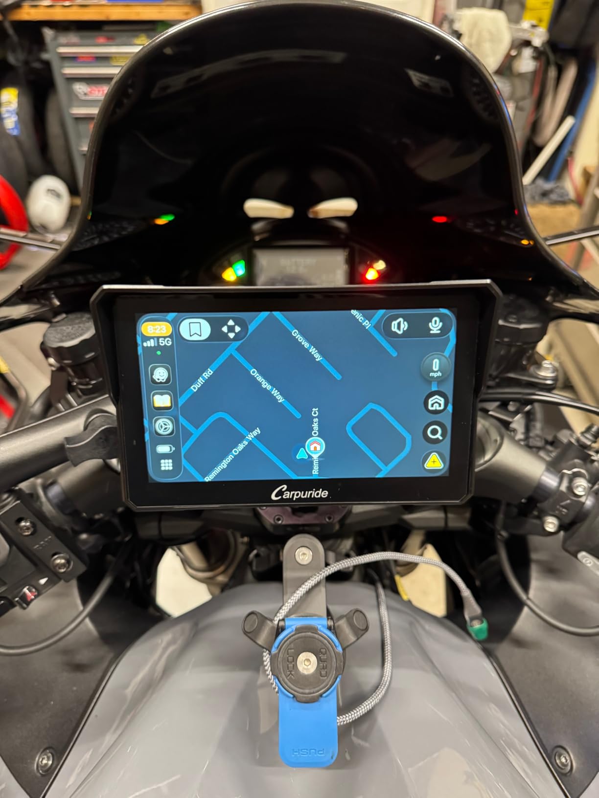 Carpuride W702 for Motorcycle, 7 inch Waterproof Touchscreen, Portable Carplay/Android Auto GPS Navigation for Motorbike, Support Dual Bluetooth, Car GPS, Siri, G00gle Assistant, TF-64G customer photo 1