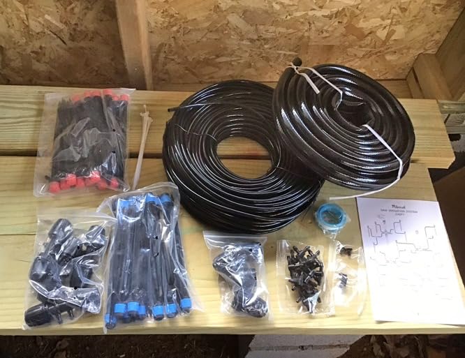 Riboud 240FT Drip Irrigation System Kit, Automatic Garden Watering System for Plant, Greenhouse, Yard, Lawn, with 1/2 inch 1/4 inch Irrigation Tubing Hose and Accessories customer photo 2