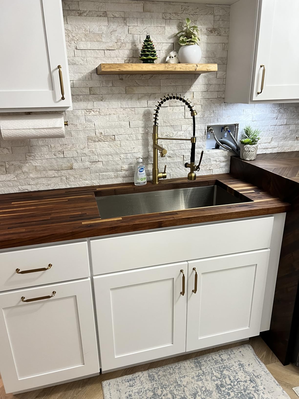 Lordear 15x17 Indoor Outdoor Kitchen Sink with Foldable Faucet Small Bar Prep 16 Gauge T304 Stainless Steel Single Bowl Basin for Island Camper Wet Bar Prep Mobile Home customer photo 1