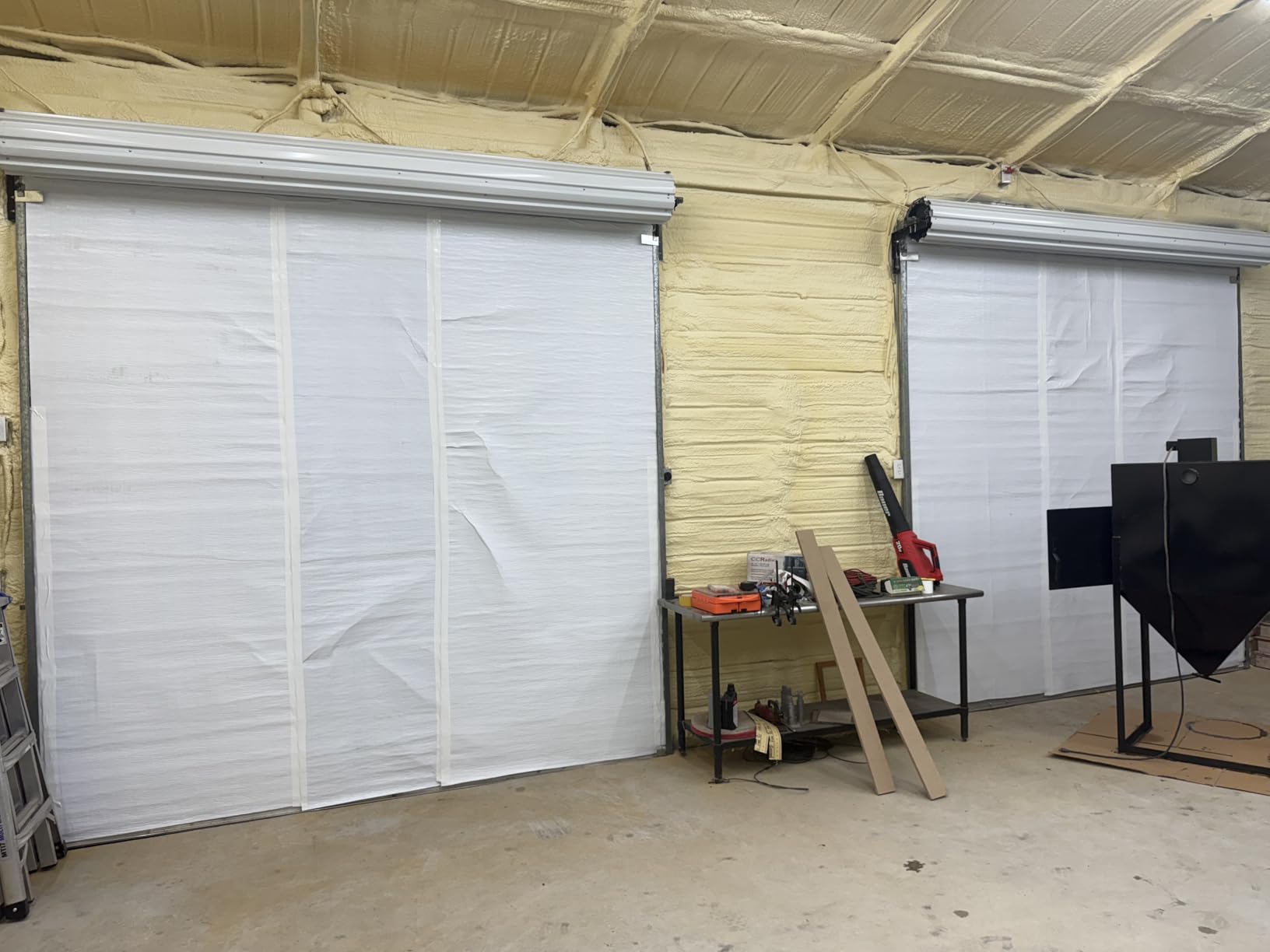 BlueTex Roll Up Garage Door Insulation Kit for Cooling Down Metal Buildings - Easy to Install Complete Insulation for Garage Doors Up to 12'x12' customer photo 2