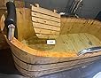 Wooden Hot Tub Bathroom Freestanding Soaking Non-Slip Bathtub Thickened Handrail Style Healthy Medicinal Bathtub (Deluxe configuration with lid fumigation) customer photo 2