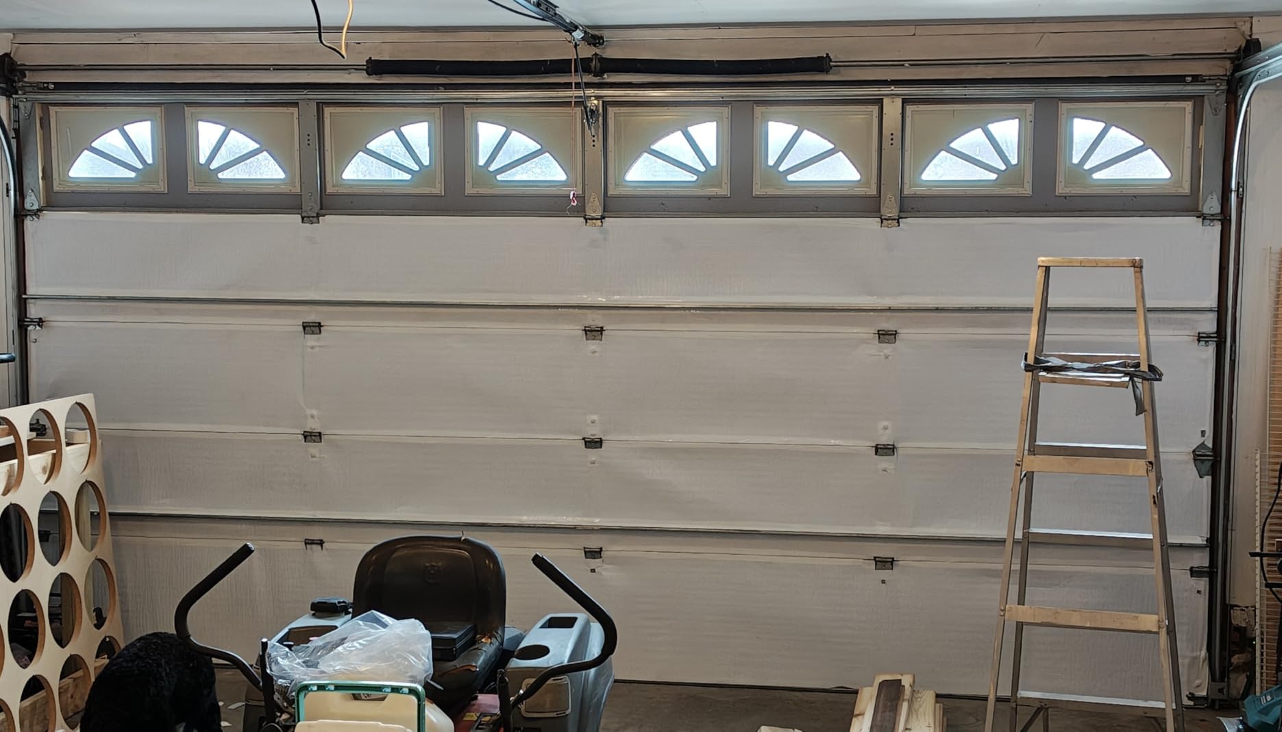 BlueTex Insulation Insulation White Reflective Foam Core Tearproof 2 Car Garage Door Insulation Kit 18FT (Wide) x 7FT (HIGH) to Cool Your Garage. Complete DIY Installation Kit customer photo 1