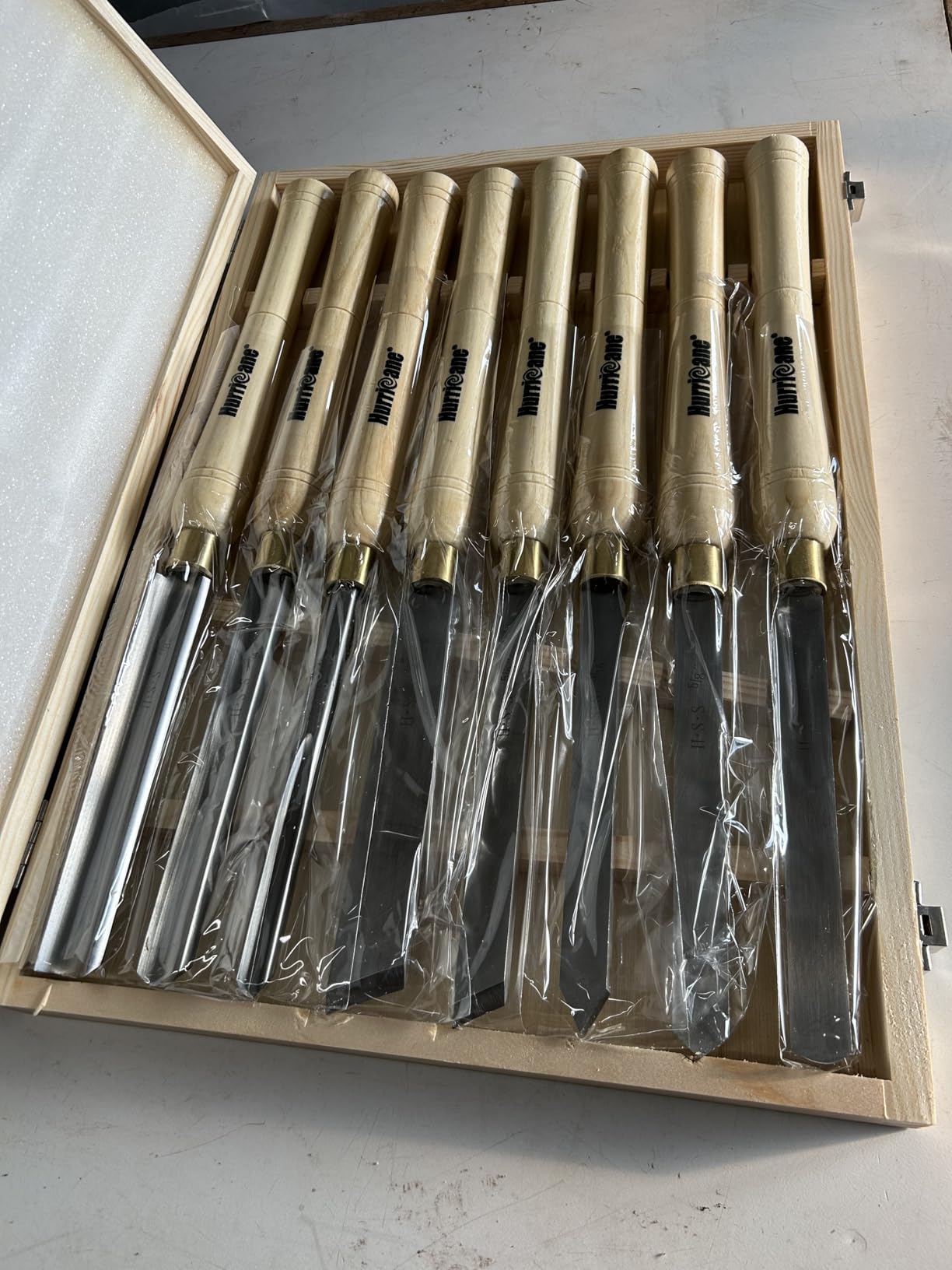 HURRICANE 8pc Wood Lathe Chisel Set with Wooden Box, HSS Wood Turning Tools for Woodworking customer photo 1