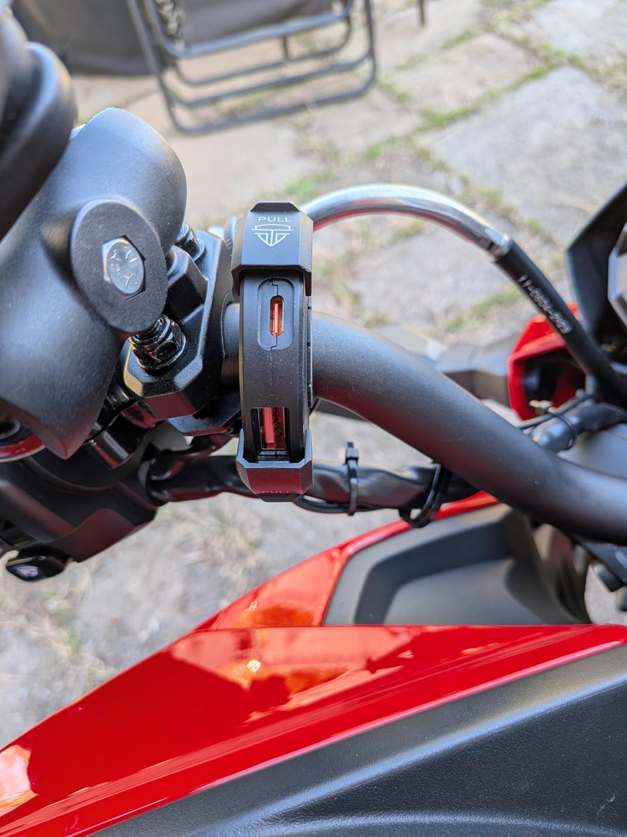 EXTRACTME Motorcycle Phone Charger, Ultra-Narrow Dual USB Type C 30W PD & Quick Charge 3.0 Motorcycle USB Charger, Waterproof Motorcycle USB Port for Phone, Tablet, GPS (Only 0.51 in Wide), Black customer photo 2