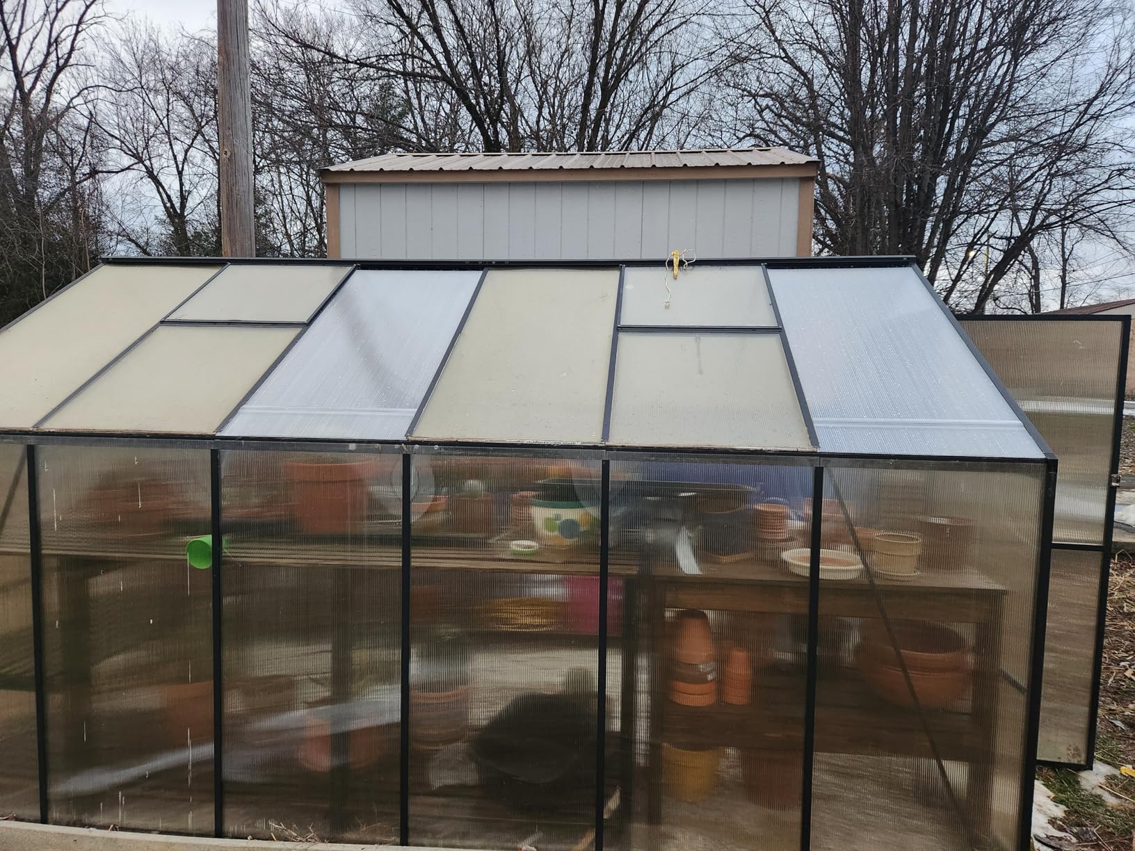 UMIG 12 PCS 4' x 2' x 0.16'' Polycarbonate Greenhouse Panels, Twin-Wall Waterproof UV Protected Corrugated Plastic Roof Panels Sheets, Clear Replacement Panels for Greenhouse, Outdoor, Plant customer photo 1