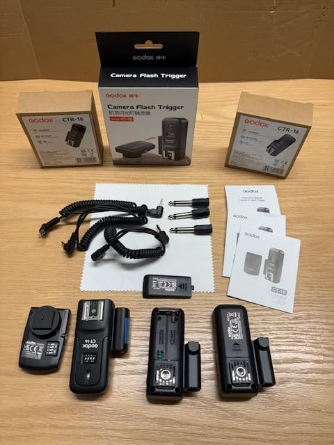 Godox CT-16 Wireless Radio Flash Trigger Receiver Kit, 16 Channel 433MHz Wireless Flash Trigger Kit (1x Transmitter+3X Receiver), Compatible for Canon Nikon Pentax DSLR Camera customer photo 1