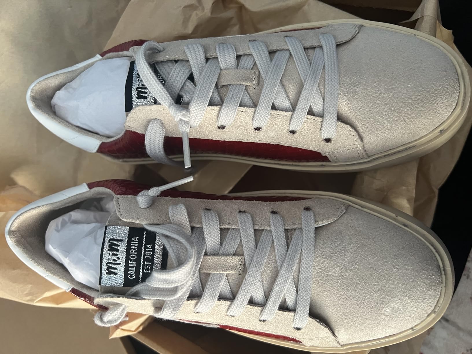 Mi.iM Gaby Rubber Sole Lace-up Snake Print Suede Star Sneakers customer photo 2