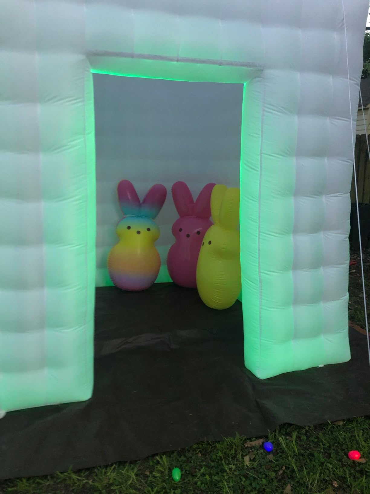 SAYOK Inflatable Photo Booth Backdrop with LED Light is Suitable for Outdoor Events, Birthday Parties, Photo Booth Backdrop for Wedding, Event, Show customer photo 1