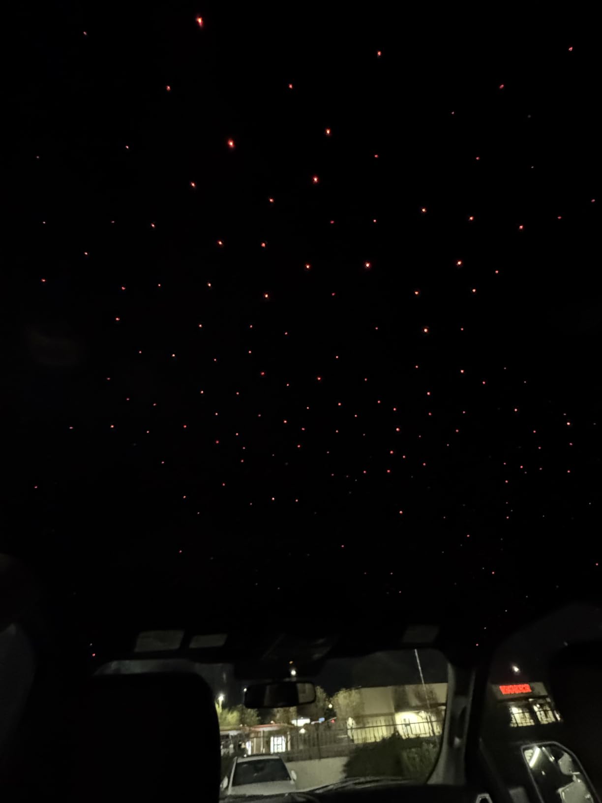 AZIMOM Dual Port 16W Twinkle Bluetooth Fiber Optic Starlight Kit Mixed860pcs 13.1ft Strands +Meteor Shooting Star Sound Activated RGBW APP/Remote for Car Home Starlight Headliner Decor customer photo 1