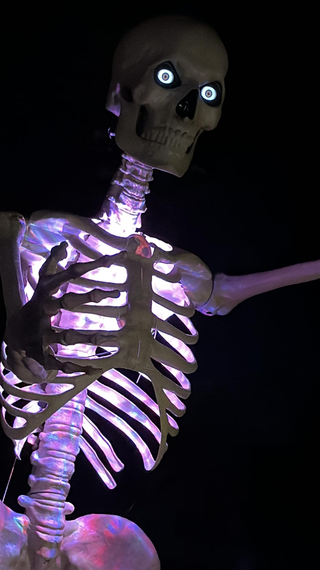 12 ft Skeleton Lighting Kit, (Not Include Skeleton) Remote Control Led with 3 Lighting Mode for Giant Skeleton, Halloween Decoration Light Outdoor customer photo 2