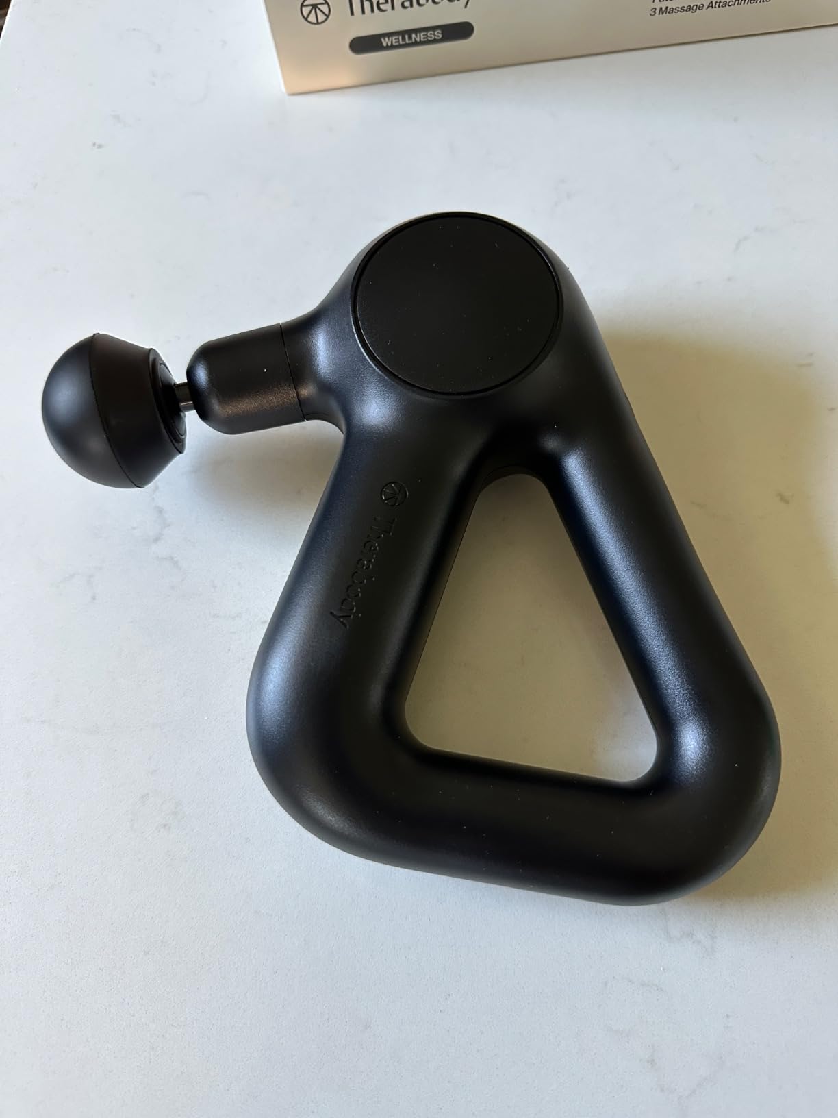 Therabody Relief - Quiet Deep Tissue Therapy Massage Gun - Bluetooth Enabled, Electric Percussion Massage Gun & Personal Massager for Pain in The Neck, Back, Leg, Shoulder and Foot (Black) customer photo 2