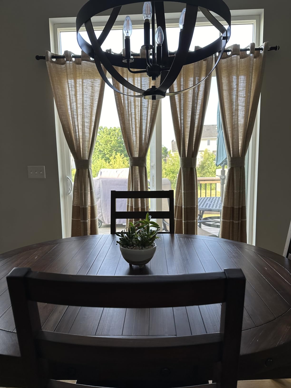 VOGOL Brown Blackout Bedroom Curtains, Luxury European Style Thermal Insulated Velvet Drapes for Living Room, Golden Flower Pattern Room Darkening Curtain customer photo 1