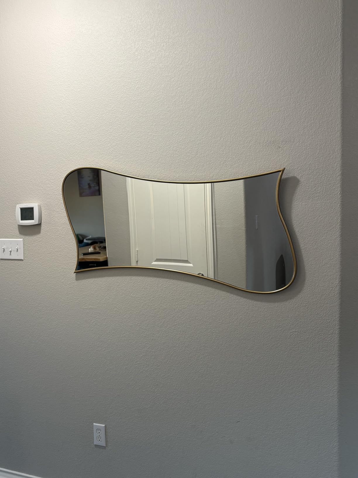 POZINO Gold Scalloped Mirror, 24