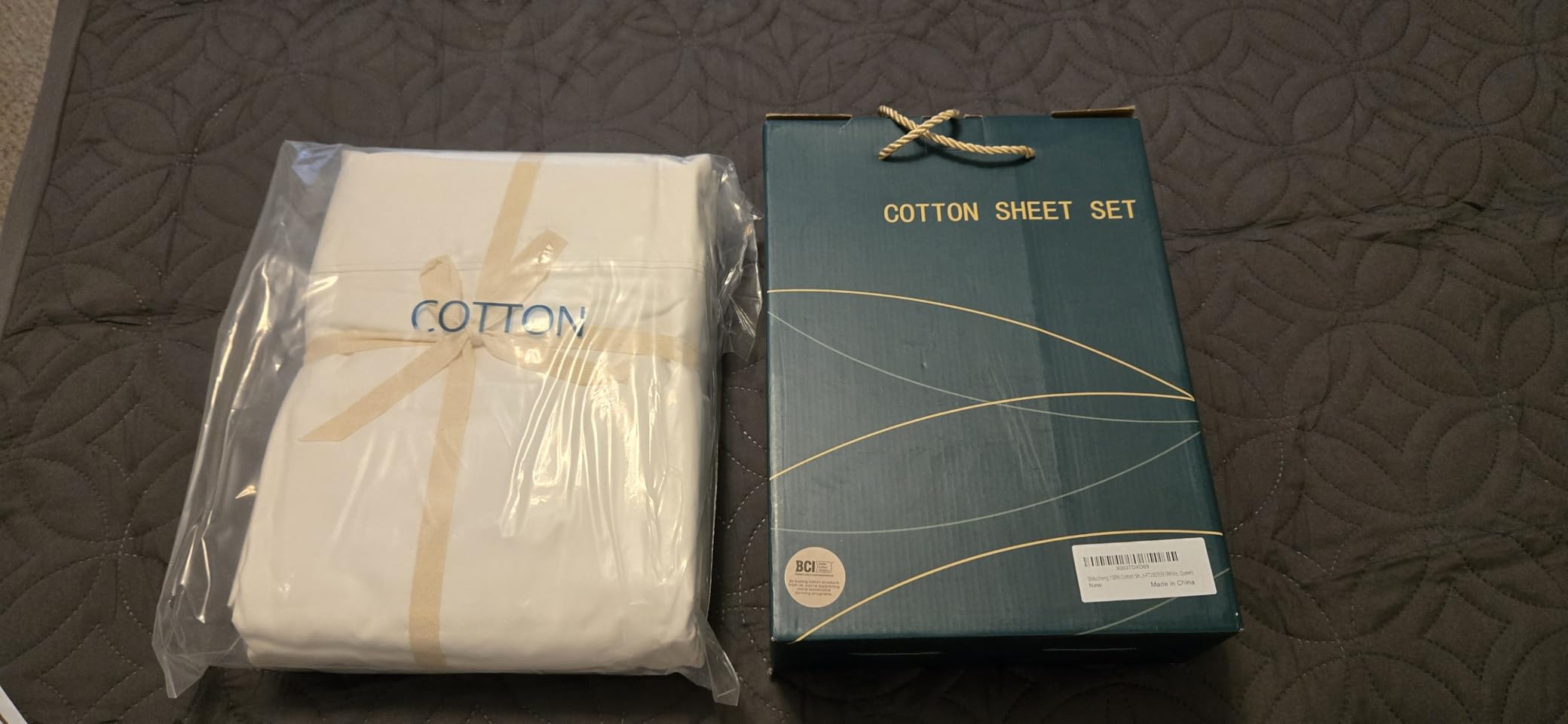 Shilucheng 100% Egyptian Cotton King Size Sheets Set - 1000 Thread Count, Luxury Cotton Bed Sheets, Breathable & Cooling Bedding and Pillow Cases, 16 Inch Deep Pocket - 4 Piece (White, King) customer photo 2
