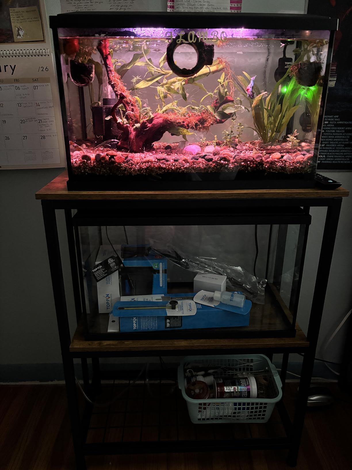 40-50 Gallon Fish Tank Stand, 3-Tier Heavy Duty Metal 40 Gallon Aquarium Stand with Adjustable Storage Shelves for 40-50 Gallon Breeder/Turtle/Reptile Tank-36.2