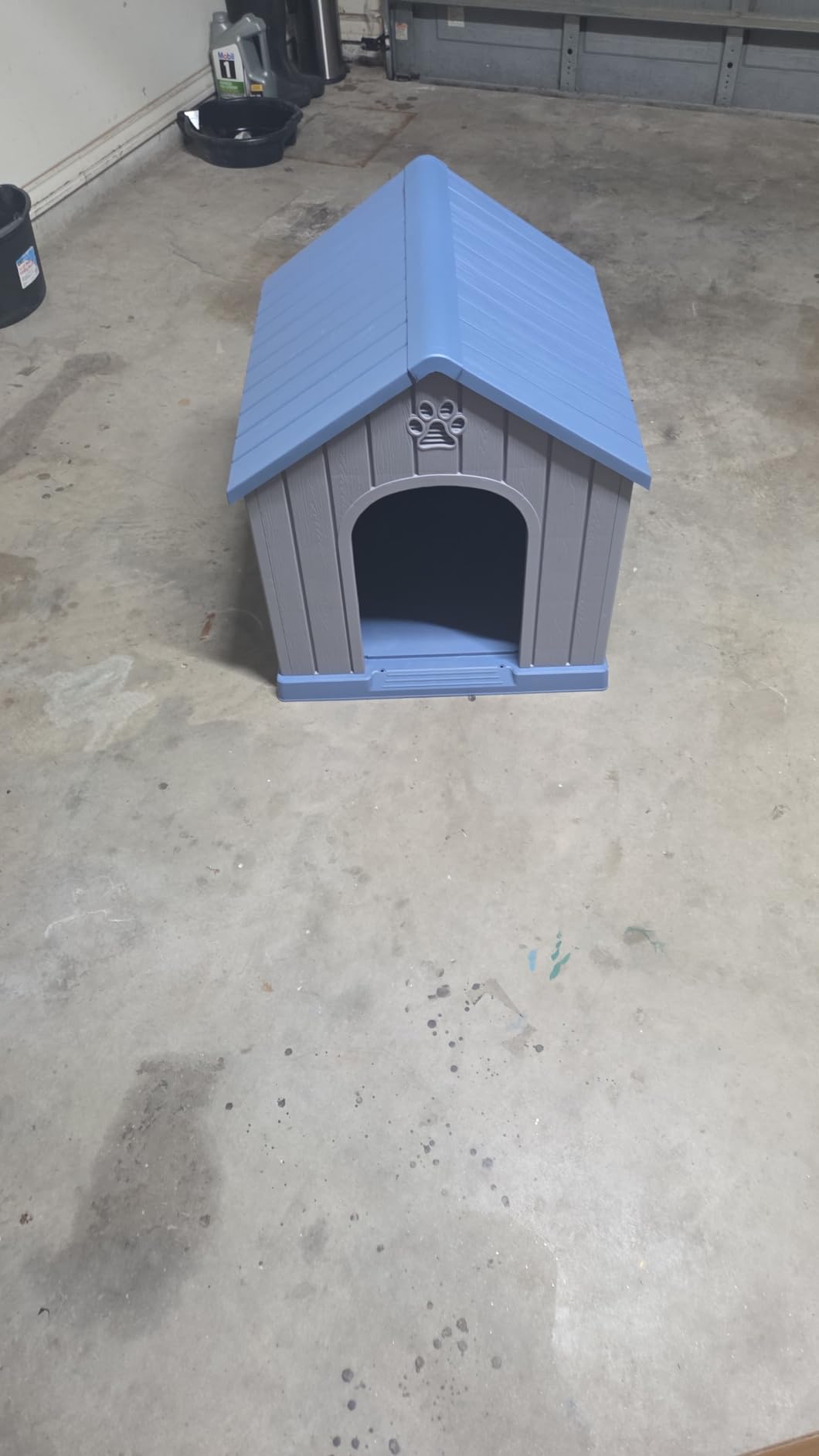 DRATO Large Dog House Indoor Outdoor, Blue, 38.62x36.26x38.07 in | Waterproof, Puppy Shelter with Air Vents and Elevated Floor, Sturdy Dog Kennel for Small to Large Sized Dogs customer photo 2