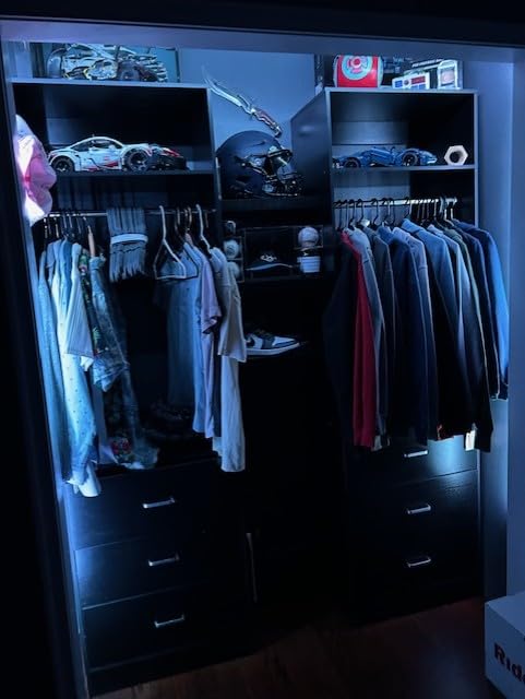 Besiost Closet System Set of 2, 4FT Closet Systems with 6 Wood Drawers, 48