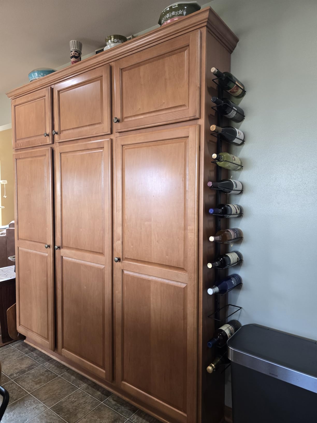 36 Bottle Wall Mounted Wine Rack, Modular Hanging Wine Rack for DIY Display, Detachable 3 Pack Wine Bottle Holder, Black Metal Storage Rack for Bar, Kitchen, Cellar, Restaurant customer photo 1