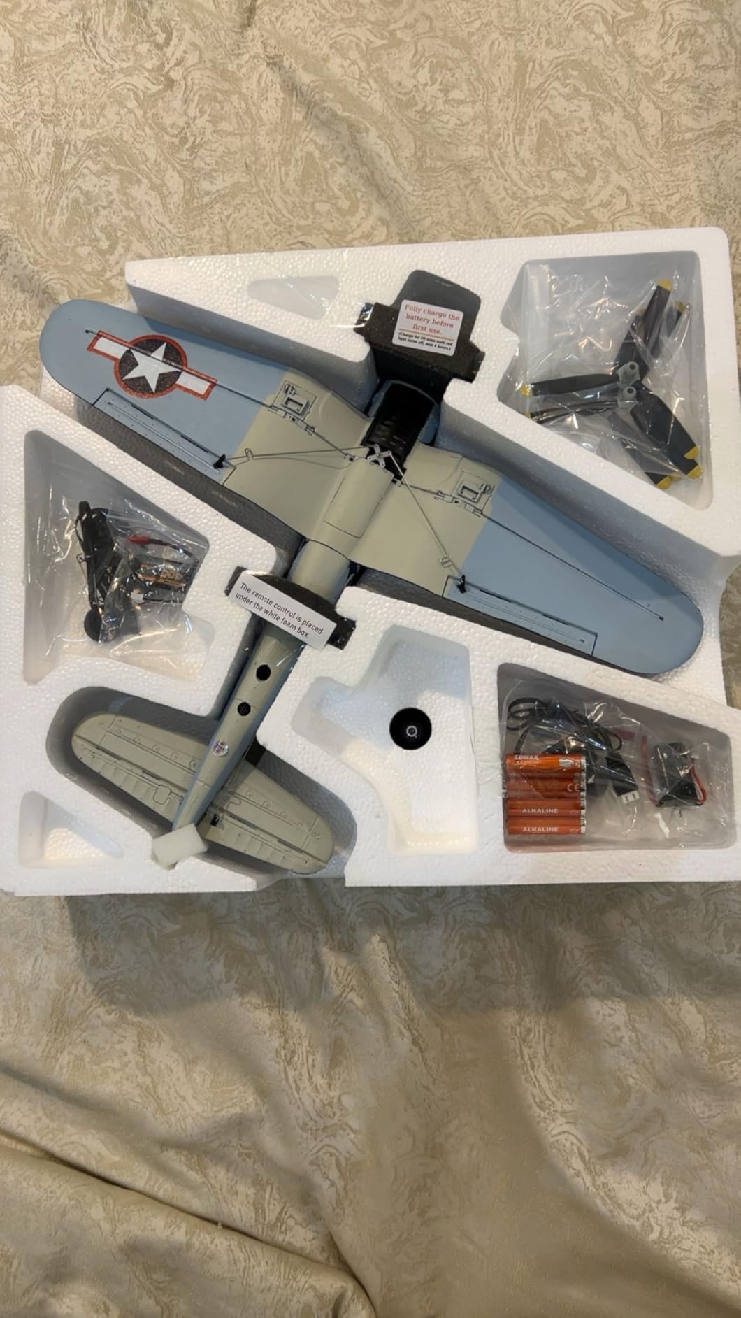 Volantexrc Brushless RC Planes, 4 Channel F4U Corsair RTF RC Airplane Fighter, 6-Axis Gyro with 3 Flight Modes, One-Key Aerobatic customer photo 1