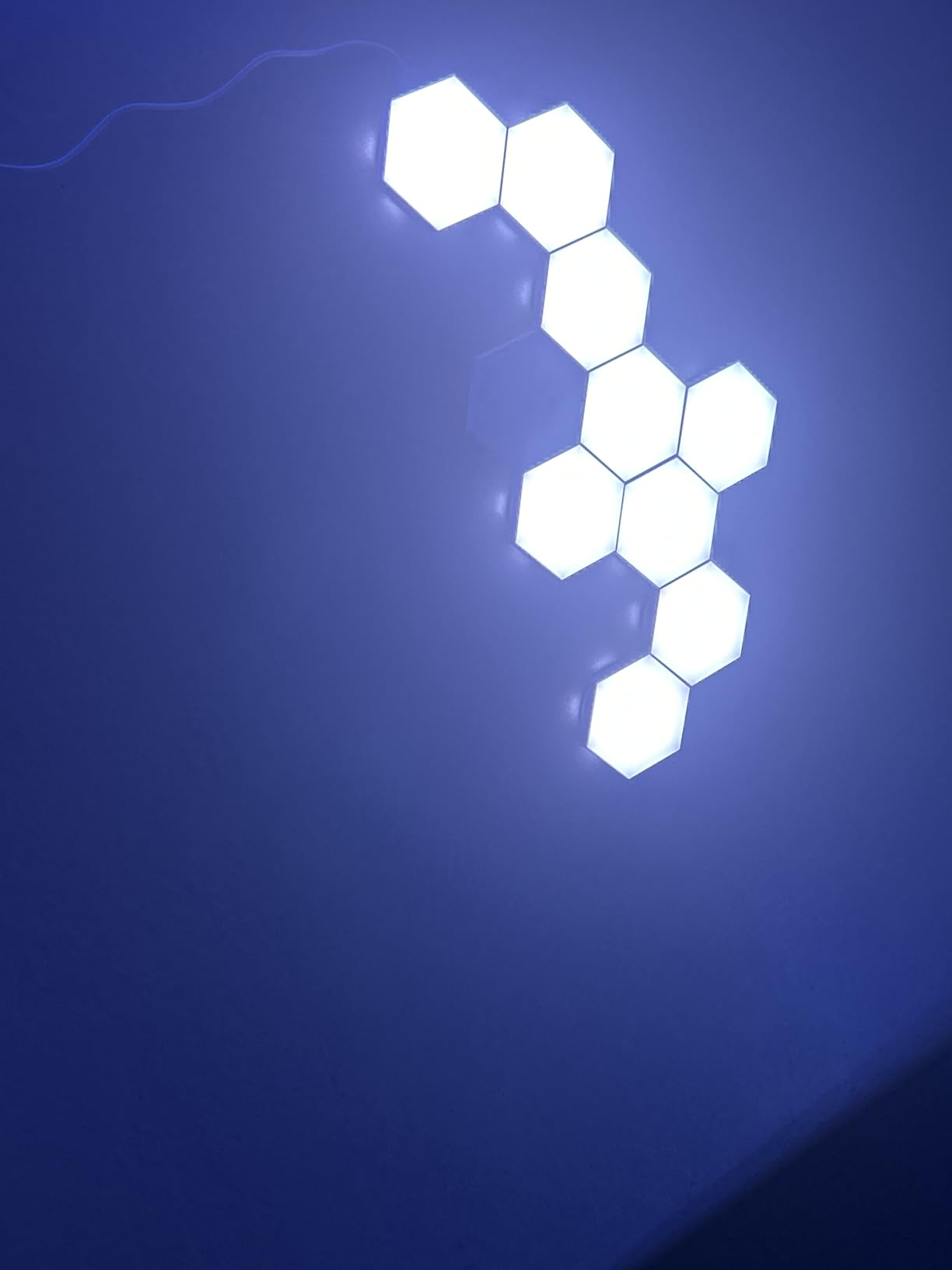 TECKNET Hexagon Light Panel - 12 Pack Smart APP RGB Hexagon LED Lights Wall Lights with Remote Control & Music Sync for Halloween Decor, Gaming Decor customer photo 1