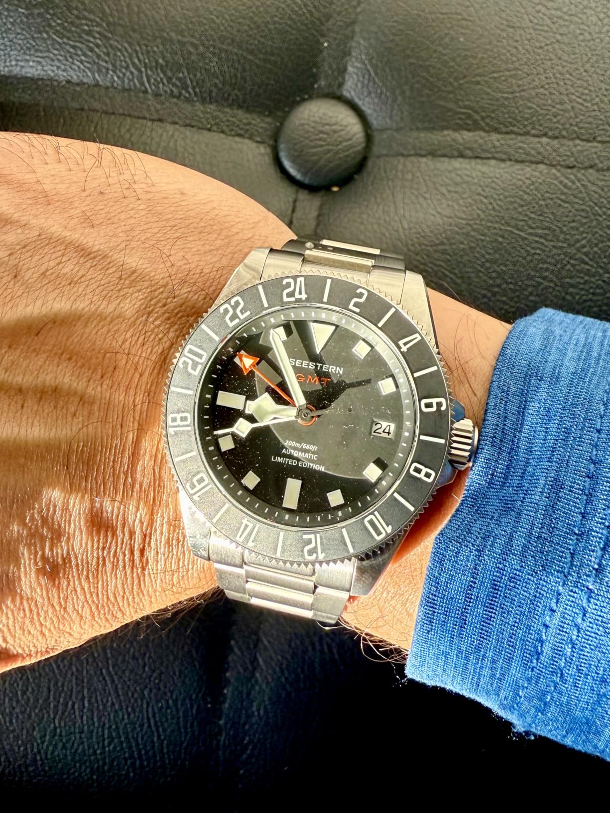 Sugess Seestern Titanium GMT Bezel 39MM S462.K Diving Mens Watch customer photo 2