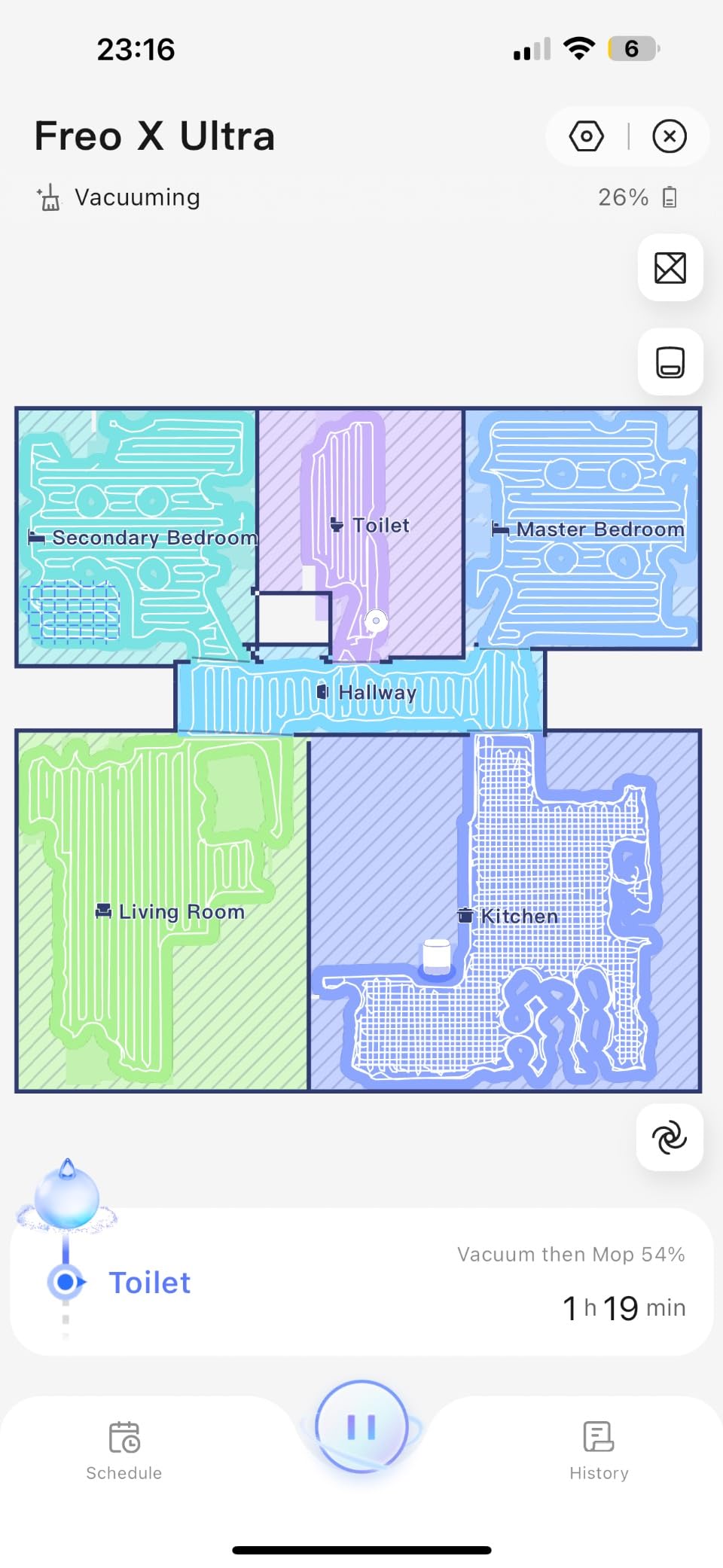 Flow Robot Vacuum and Mop Combo, FlowWash Real-Time Self-Cleaning Track Mop, 22,000 Pa Suction, Dual-Camera AI Obstacle Avoidance, Carpet & Edge Cleaning, Self-Emptying Robot Vacuum,White customer photo 1
