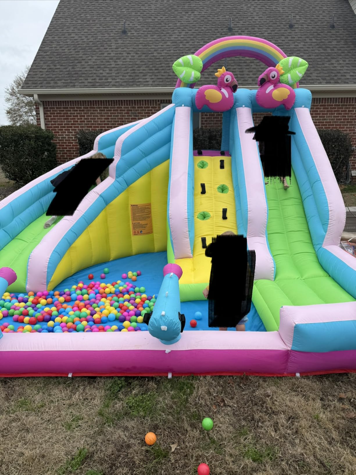 Commercial Inflatable Water Slide for Adults Kids, 100% PVC Inflatable Castle Big Water Slide with 950W Blower, Splash Pool, Large Waterslide Bounce House for Backyard Party, Outdoor Park, 21x9x12ft customer photo 1