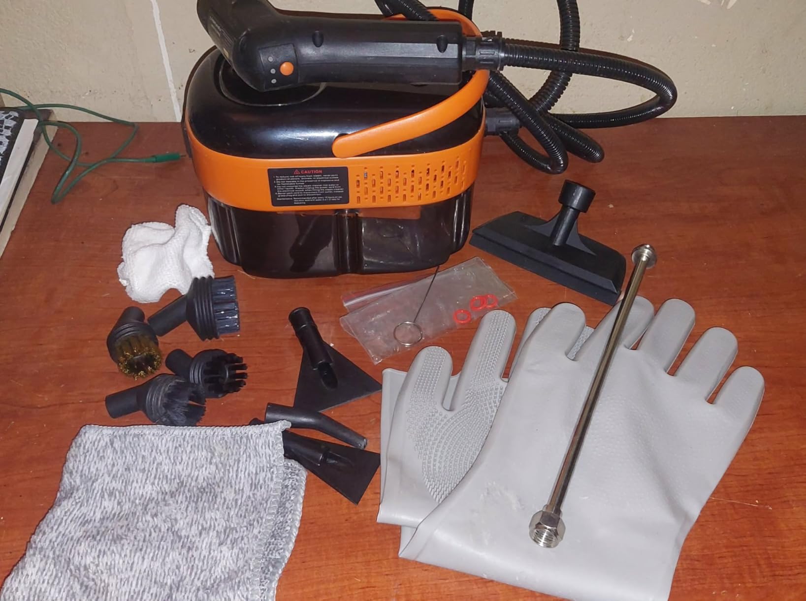 Steam Cleaner for Home & Car-Portable Handheld Steamer for Cleaning with 3-Level Handle, 15s Heat-Up, Large Tank, 16 Accessories - Clean Grease, Grout, Tile, Floor, Couch, Dirt, Furniture customer photo 2