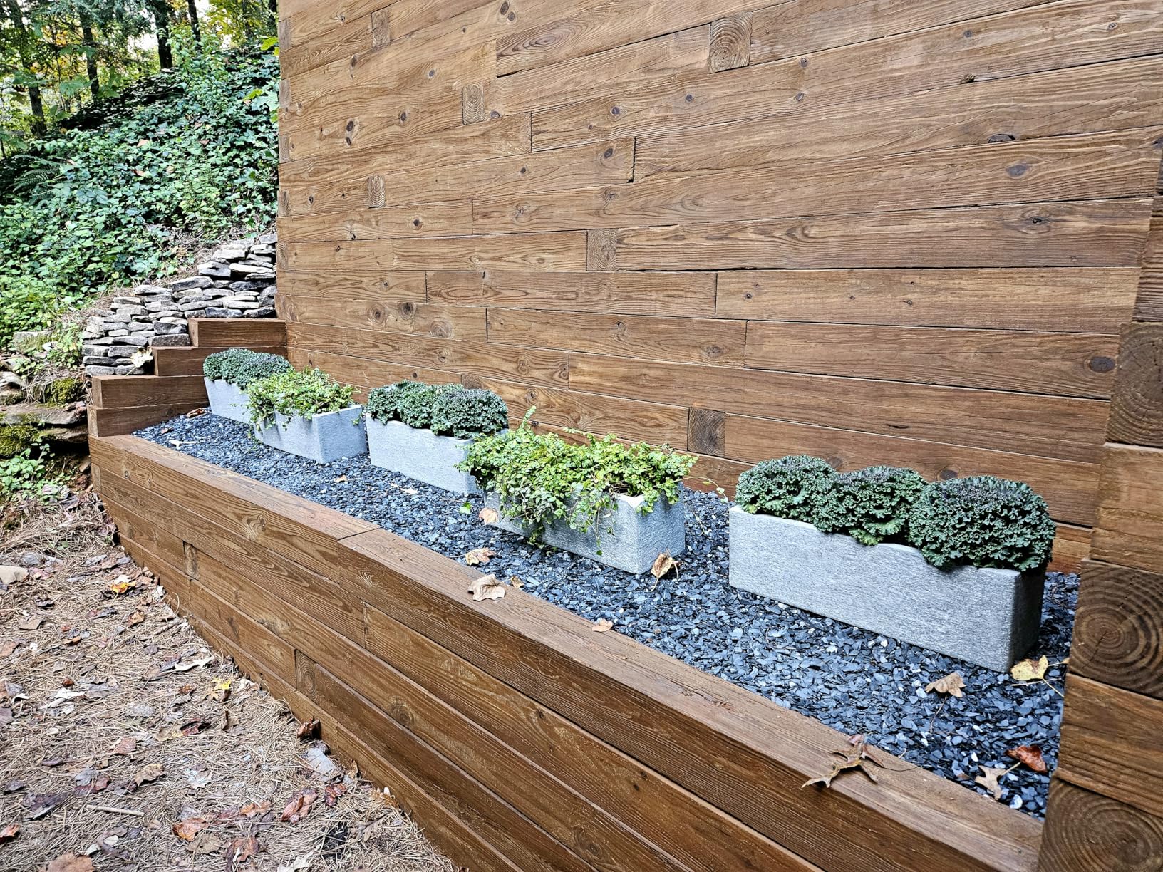 31 Inch Rectangular Concrete Planter, Durable All-Weather Use with Drainage Holes, Large Rectangular Planter for Outdoor Indoor Plants customer photo 1