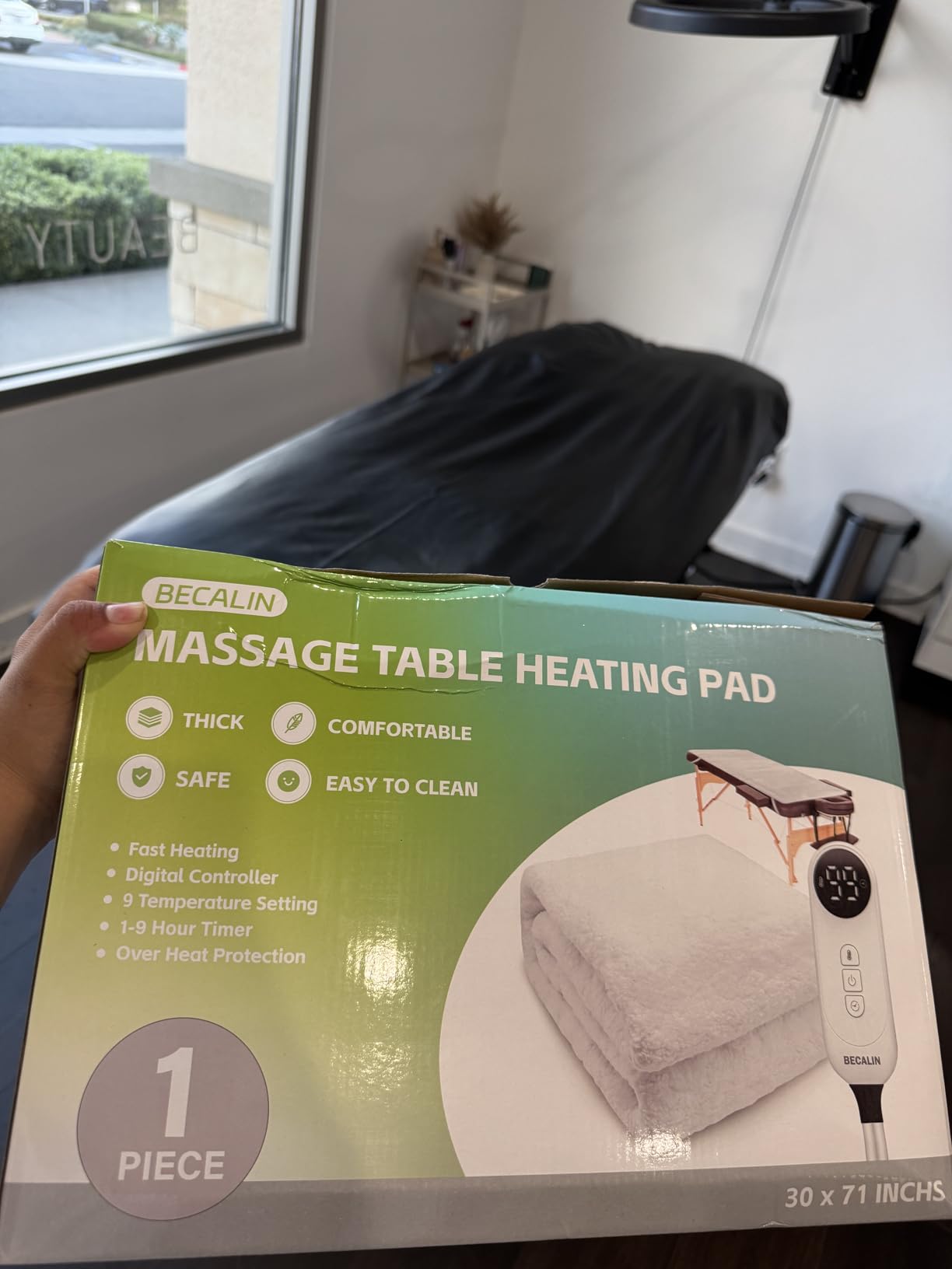 Massage Table Warmer Heating Pad Professional SPA Massage Bed Warmer with 9 Hour Timer, 9 Heat Settings, Overheat Protection for Massage Bed & Spa, 30