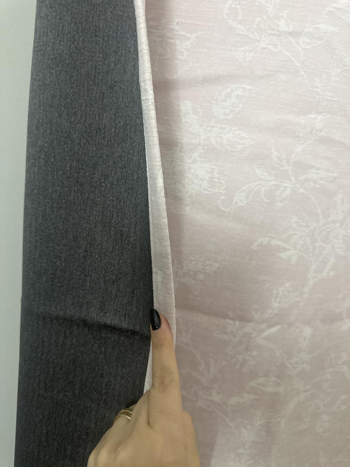 Beige Floral Jacquard Blackout Curtains 84 Inches Long for Bedroom, Flower Chenille Rustic Farmhouse Curtains Thermal Insulated customer photo 1