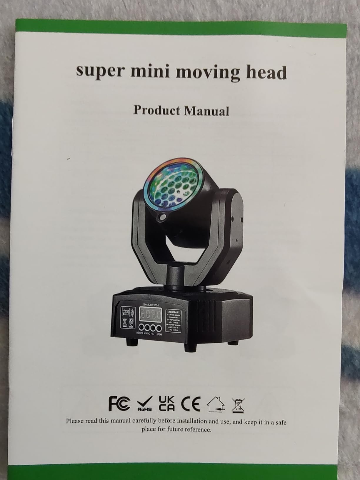 2PCS Compact 30W Stage Moving Head Light with Beam,GOBO Projection,Remote Control Sound Active & DMX512 Control 450 Pan/180 Tilt for DJ Party Home Theater Small Venues customer photo 1