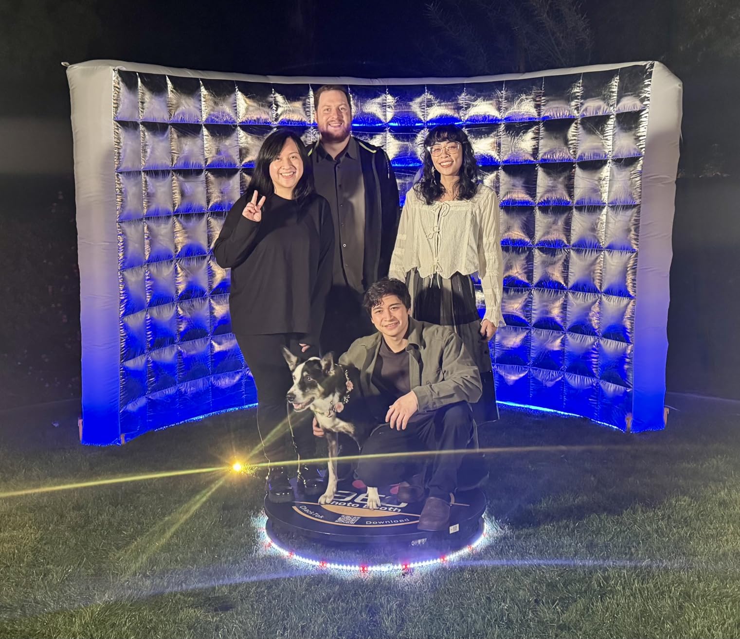 MWE 360 Photo Booth Machine for Parties with Flight Case, RGB Strip Light, Software APP Remote Automatic 360 Spin Camera Video Booth for 1-3 People (23'') customer photo 2