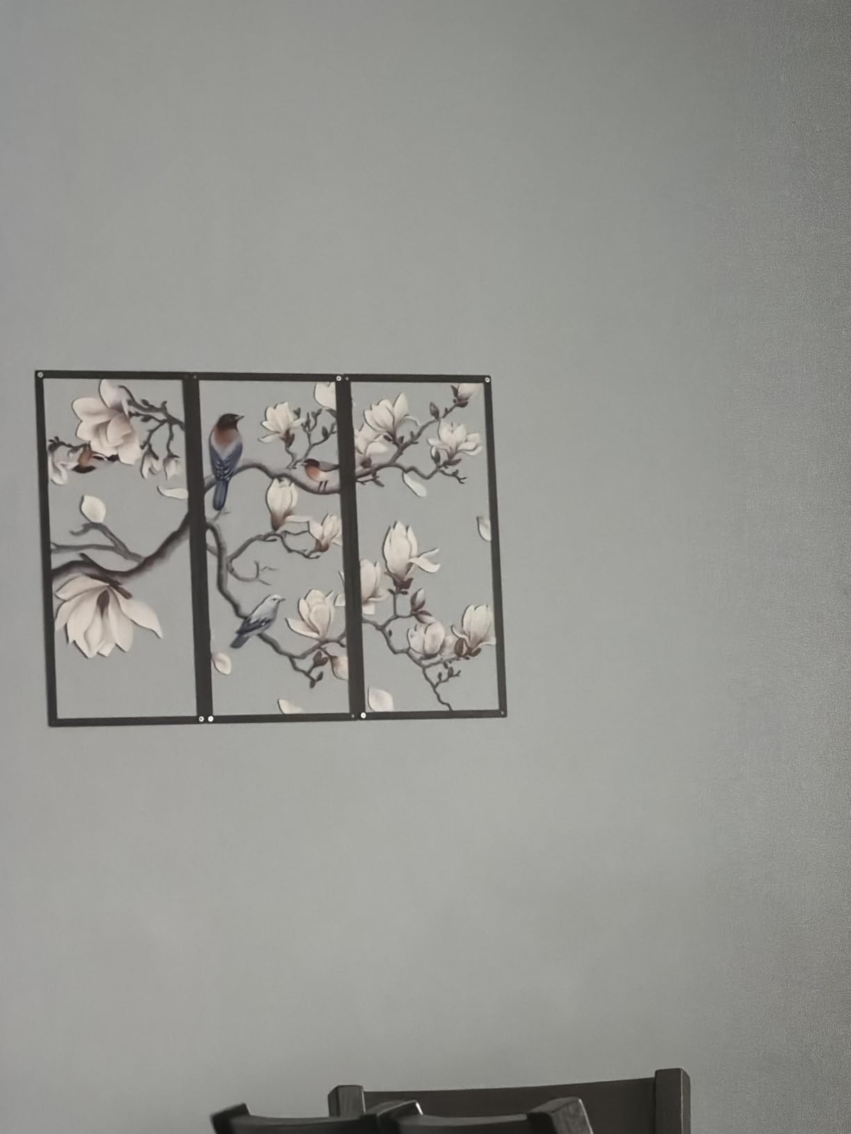 ShxTrade Boho Metal Wall Art Set of 3, Minimalist Botanical Wall Decor with Vase & Plant Silhouettes, Geometric Modern Mid Century Modern Artwork Art for Living Room Bedroom Bathroom Office customer photo 2