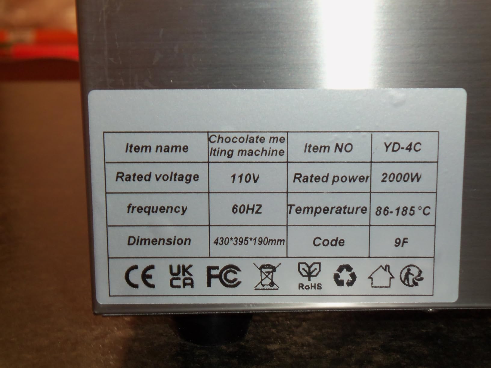 Chocolate Melting Pot 4-Tanks Commercial Chocolate Tempering Machine Chocolate Tempering Pot 2000W Electric Chocolate Melter Pot customer photo 1