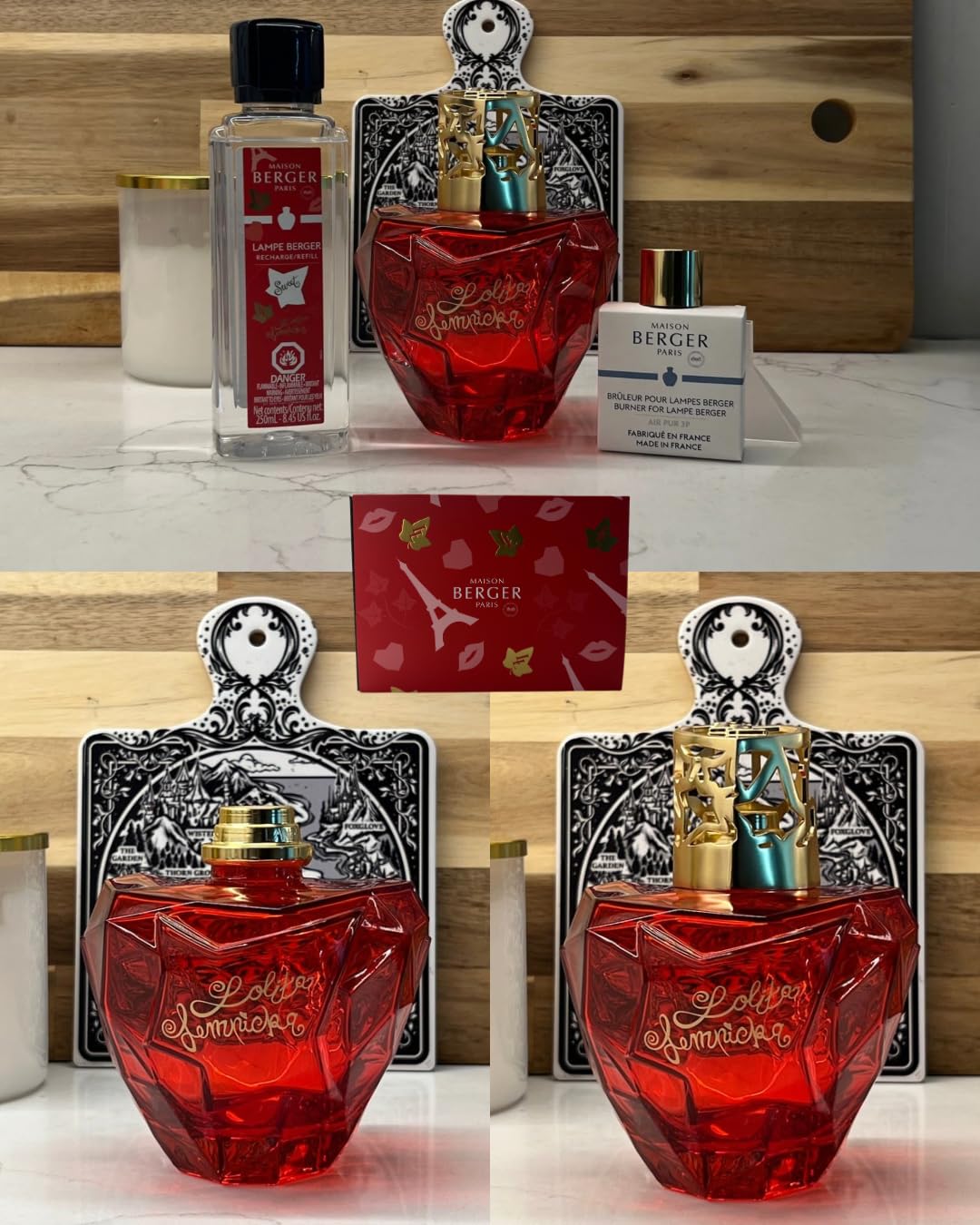 Fragrance Lamp - Gift Set Model Lolita Lempicka Sweet - 8.5 x 6.4 x 5.3 inches - 8.45 Fluid Onces Fragrance Included (250 ml) - Luxury Glass Air Purifier & Odor Eliminator customer photo 1