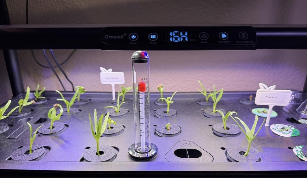 Large Hydroponics Growing System Kit, Vertical Indoor Herb Garden Kit with LED Grow Light & Independent Water Pump, 42L Movable Indoor Planter (3 Tier-81 Pods) customer photo 2
