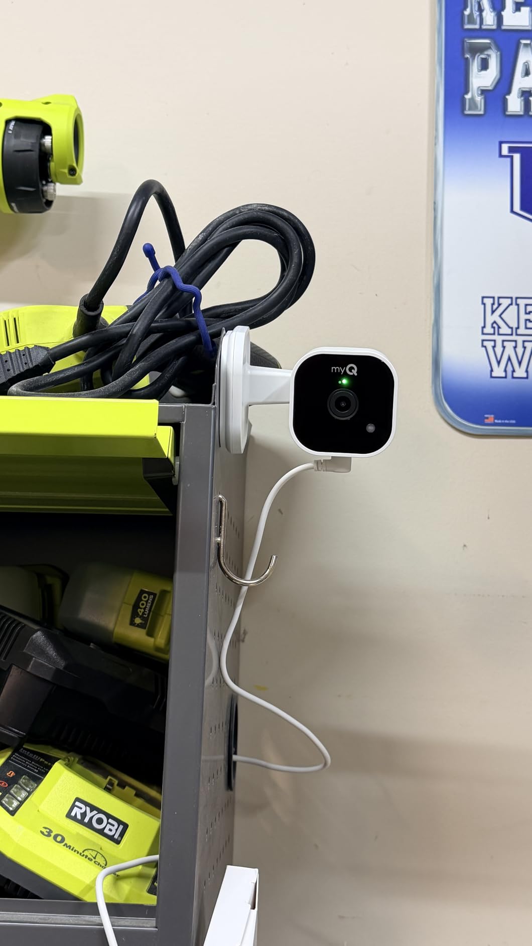 myQ Garage Plug-in Camera Gen 2 - 2K Smart Wi-Fi Garage Camera with Night Vision, Wide-Angle Lens, 2-Way Audio, Magnetic Base & Motion Alerts, App Control - Compatible with Your Garage Door Opener customer photo 1