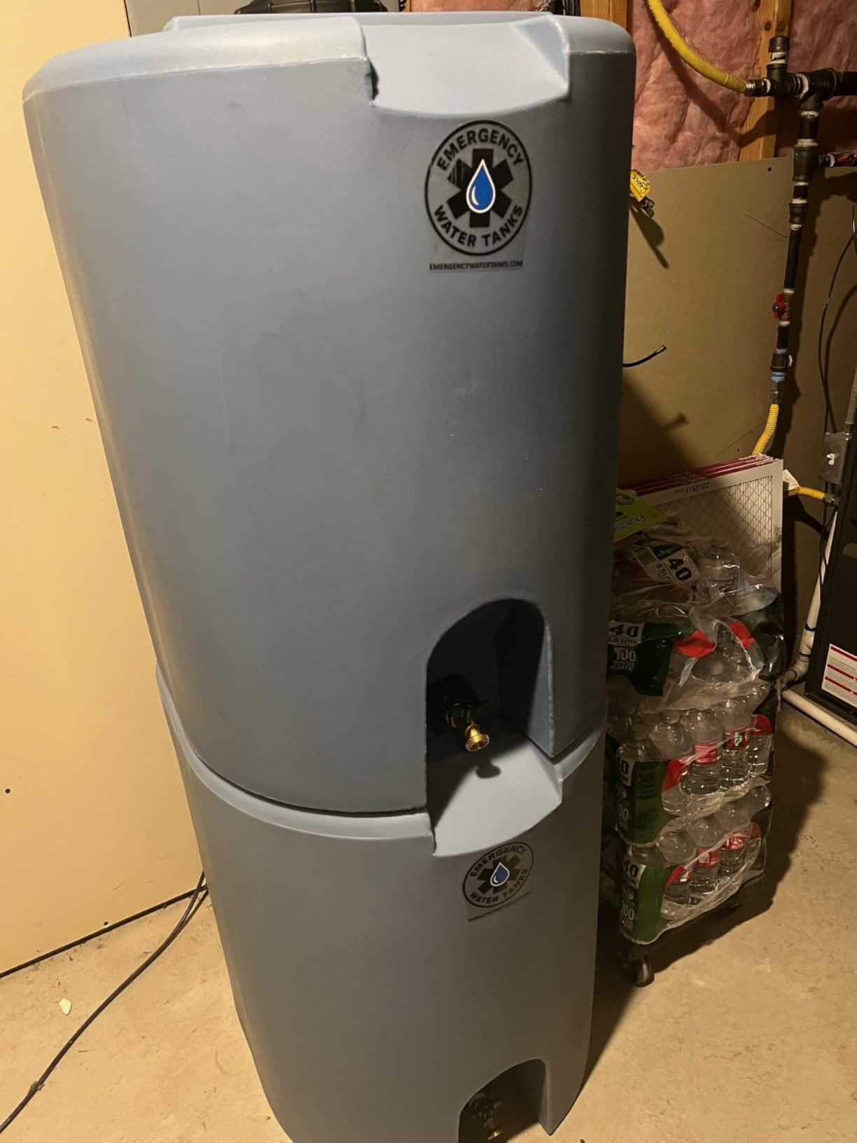 55 Gallon Stackable Emergency Water Storage Tank for Long-Term Drinking Water Heavy-Duty Water Barrel customer photo 1