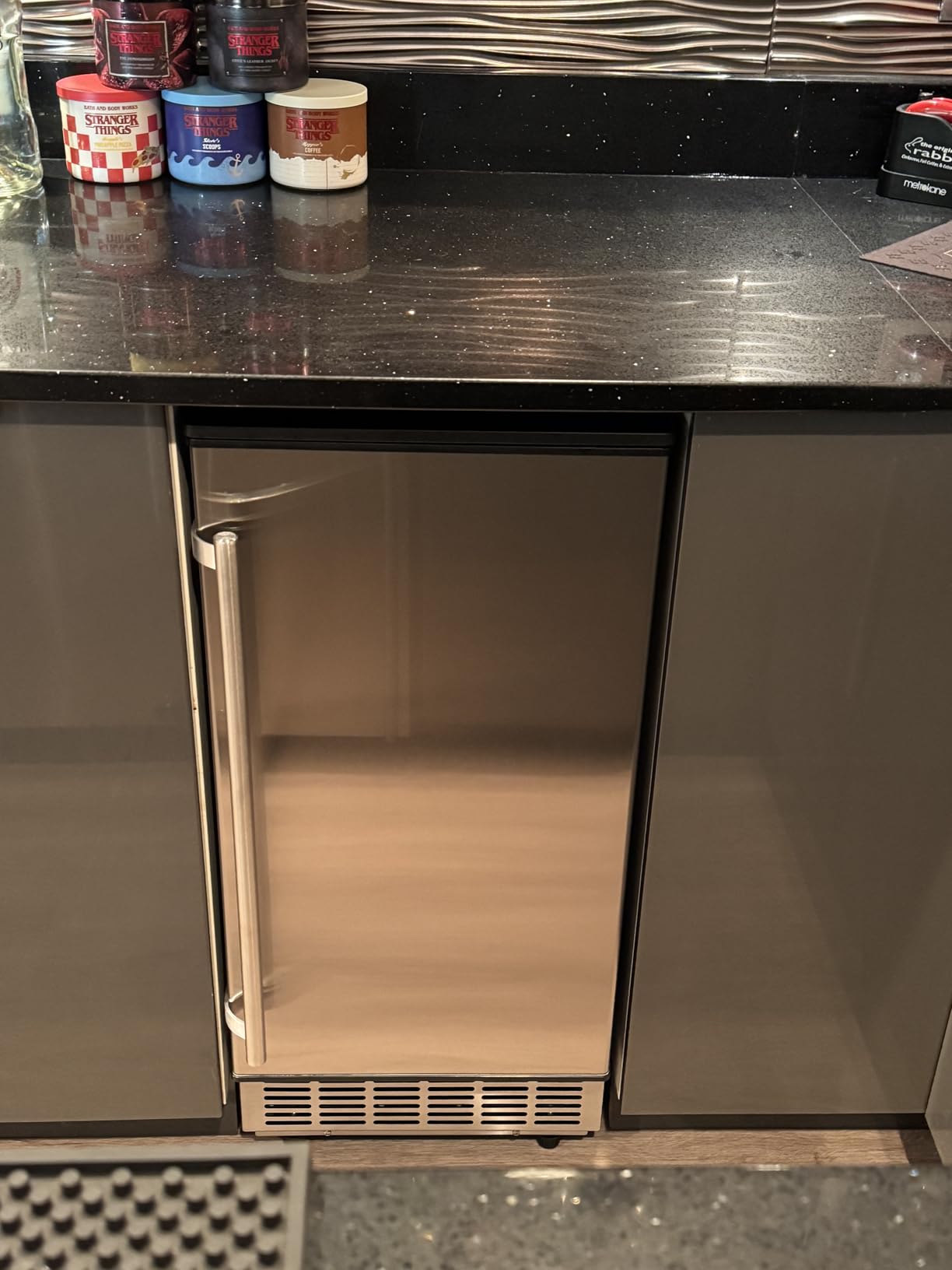 Commercial Ice Maker Machine, 140 lbs/24H with 40 lbs Storage Bin, Built in Ice Machine with 2-Water Inlet Options, Stainless Steel Under Counter Freestanding Ice Maker customer photo 1