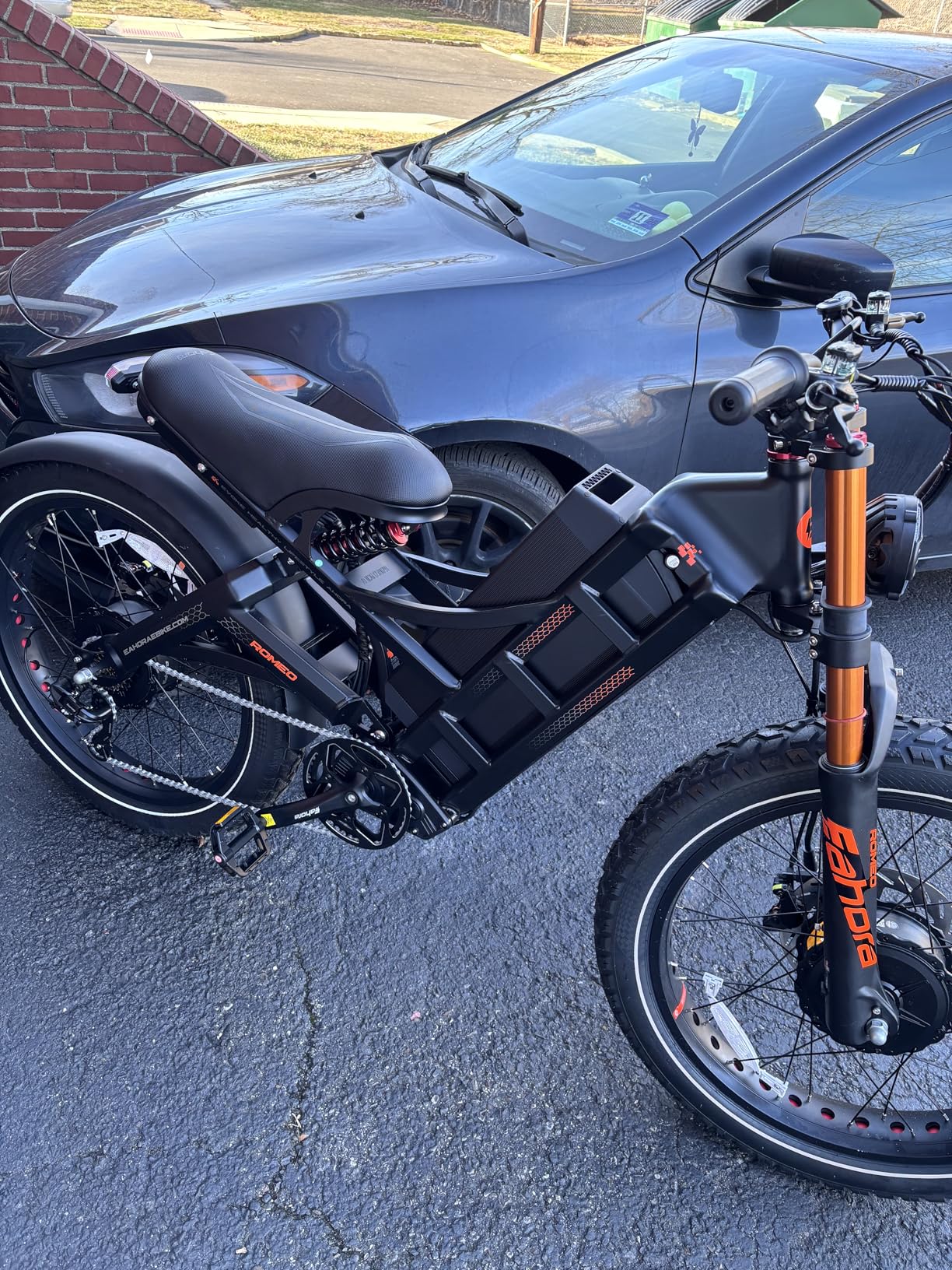 eAhora 2026 Romeo Pro 3 50MPH Electric Bike for Adults 5600W Dual Motor E Bike 60V/80Ah 250 Miles Long Range Electric Bicycle, 26 * 4.0 Fat Tire Full Suspension Electric Mountain Bike Delivery Commute customer photo 2