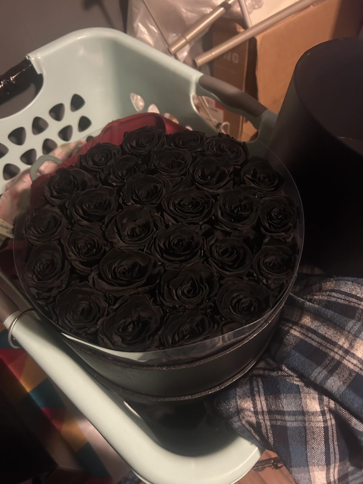 Gifts for Women - NATROSES 60 Preserved Roses in Luxury Black Velvet Box, Preserved Flowers for Delivery Gift for Her, Elegant Rose for Birthday, Mother's Day, Christmas customer photo 2