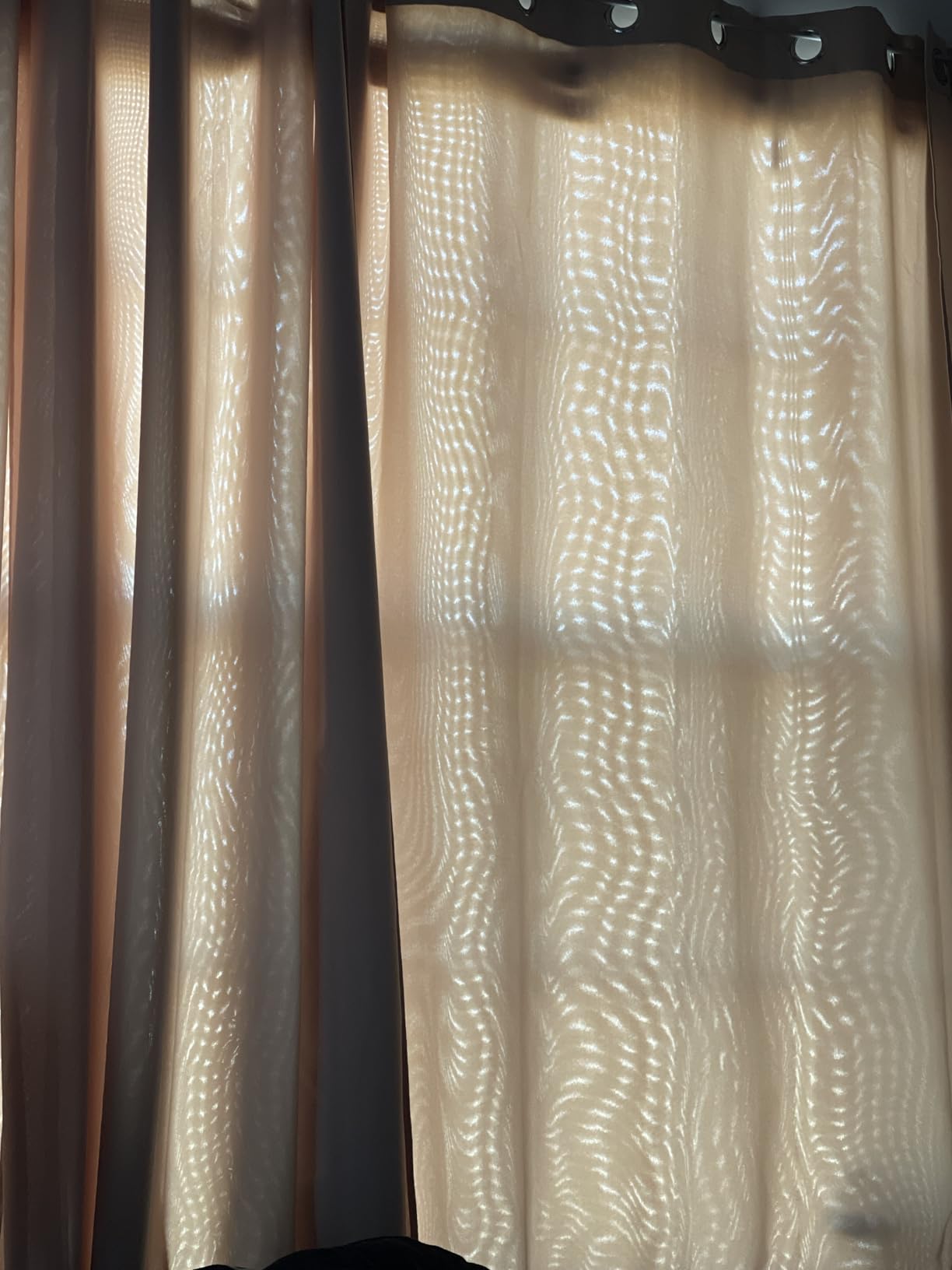 Outdoor Curtains for Patio Waterproof 6 Panels - Windproof, Privacy, Weatherproof Outside Drapes for Gazebo Pergola Porch, Grommet Top and Tab Bottom, 54x84 Inch, Cream customer photo 1