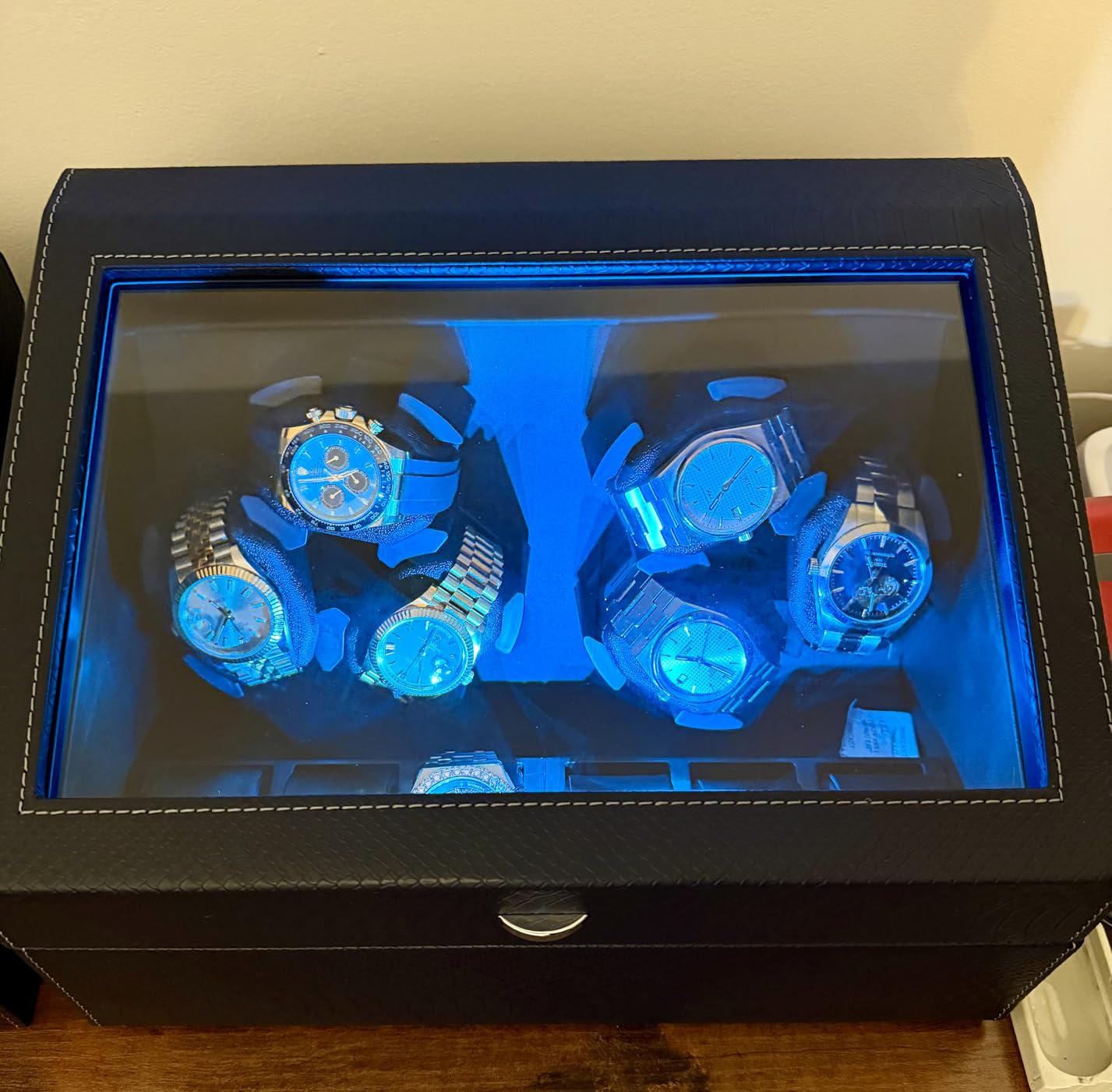 Isili Watch Winder for Automatic Watches, Luxury Watch Winders with LED Light, 6 Watch Winder + 6 Storage Case with Quiet Motor customer photo 2