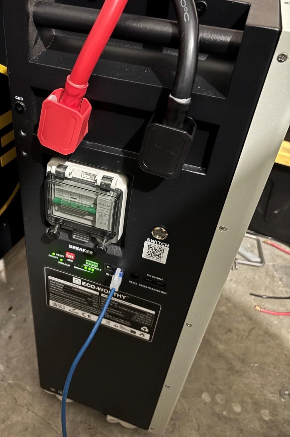 ECO-WORTHY Powermega 48V 314Ah LiFePO4 Battery, 16.1kWh High Capacity Energy Storage with Breakers, 200A Active Balancing BMS, Aerosol Fire Protection,7